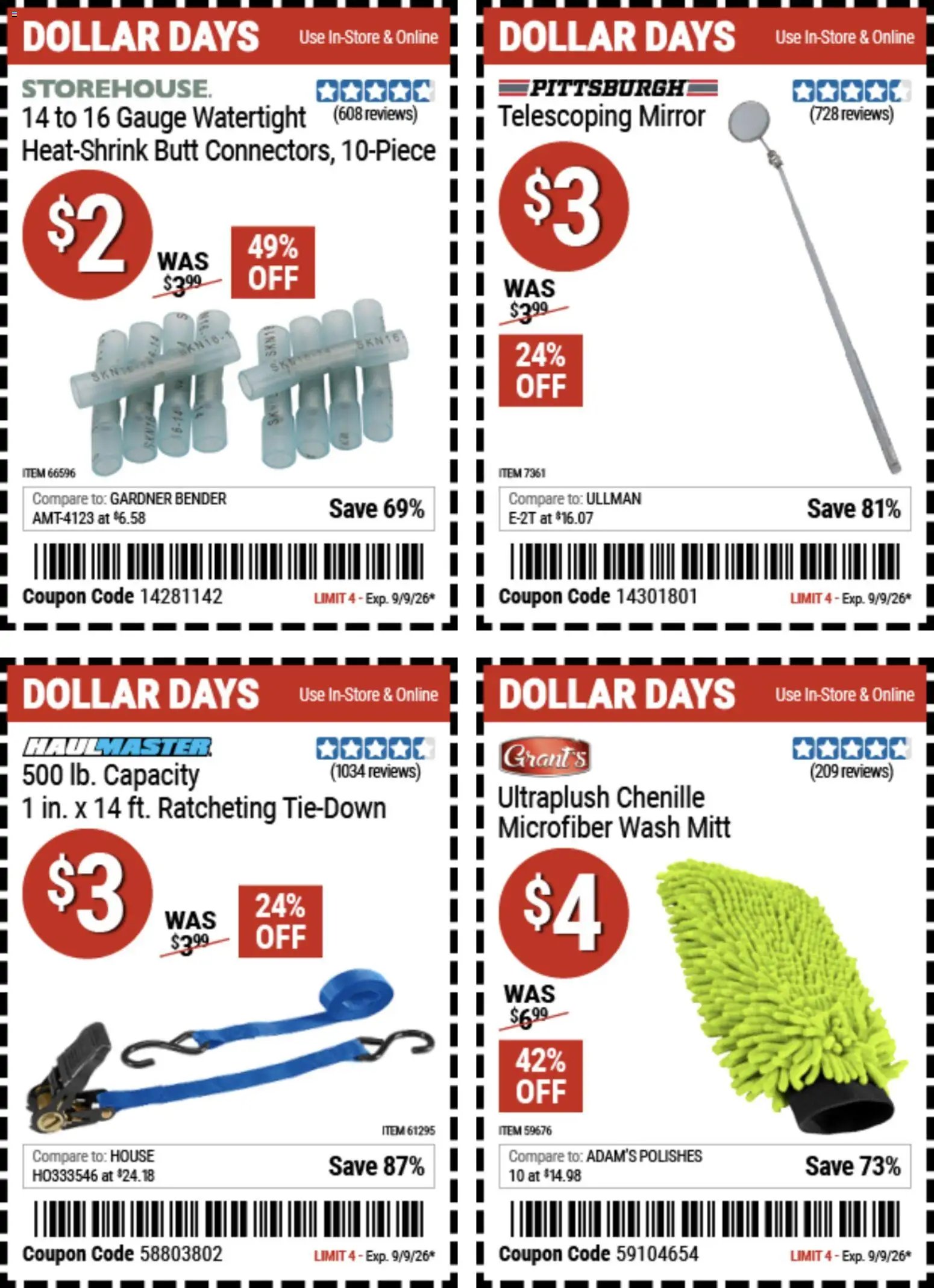 Harbor Freight Dollar Days
