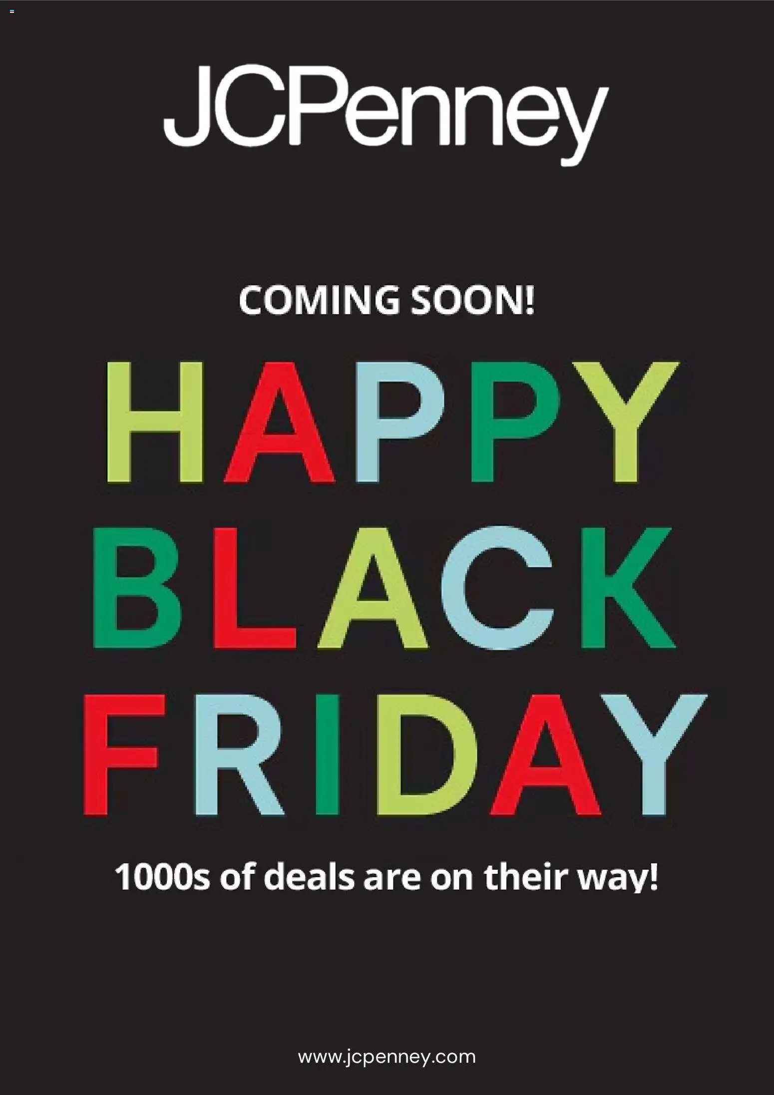 JCPenney Black Friday Notice