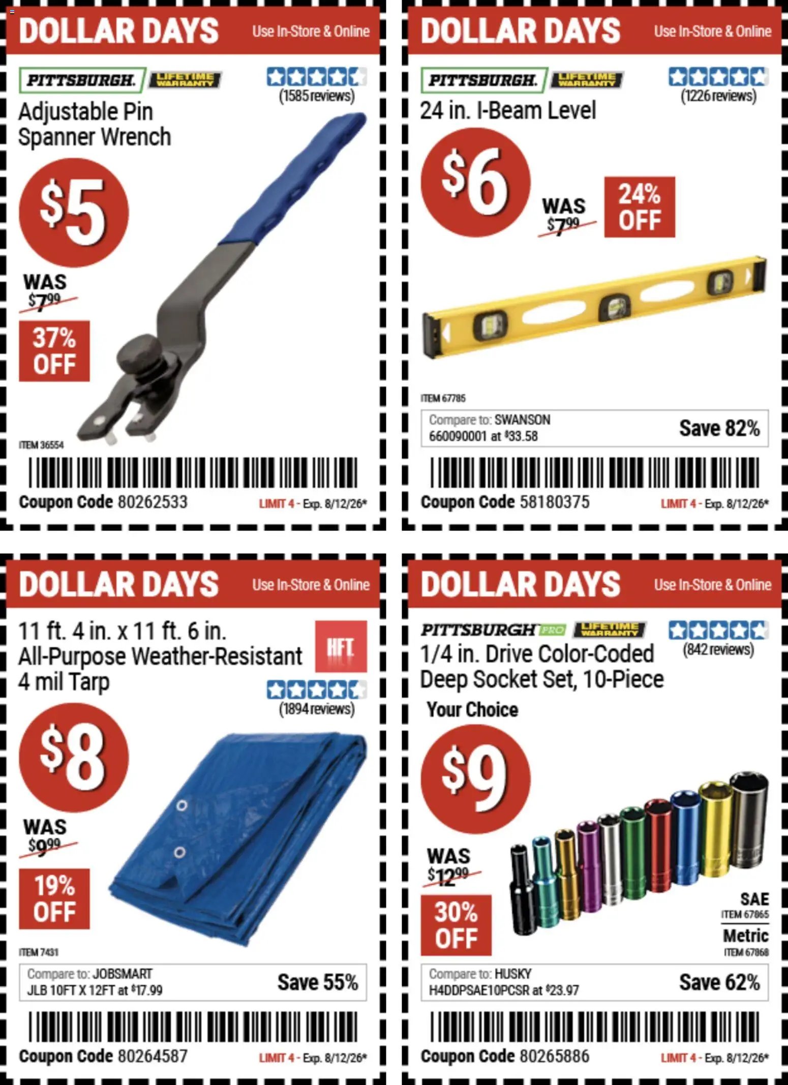 Harbor Freight Dollar Days