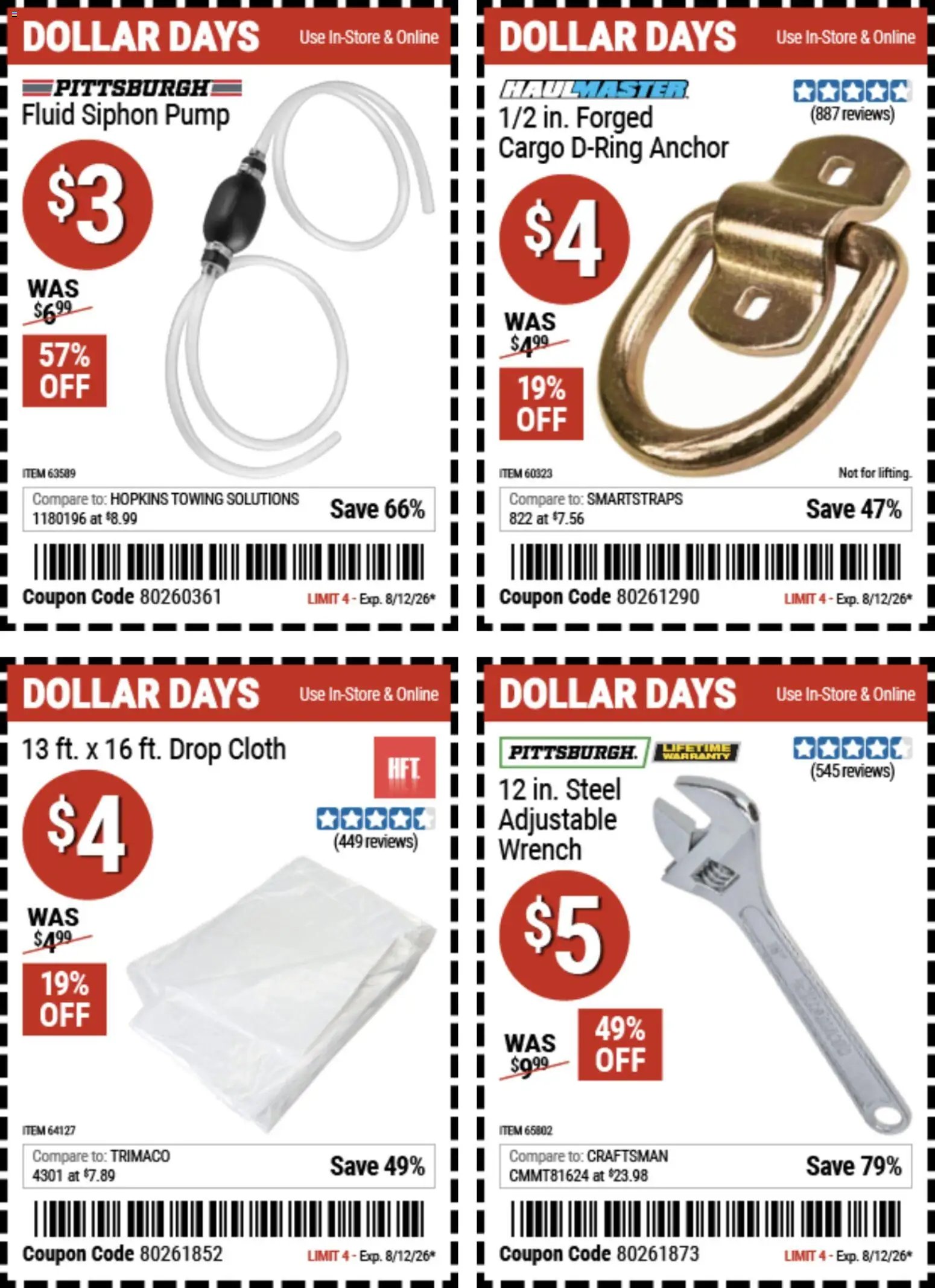 Harbor Freight Dollar Days