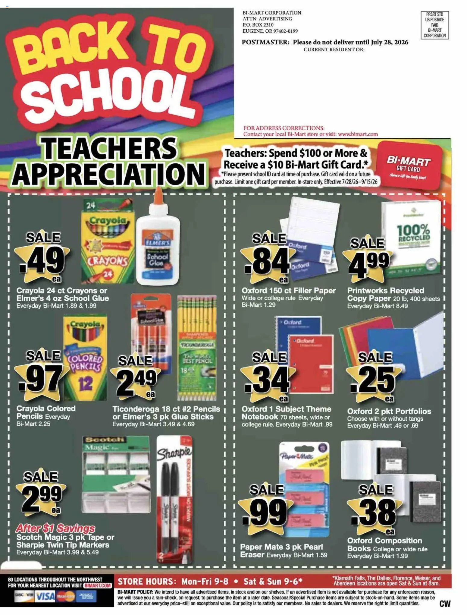 Bi-Mart Membership Savings Book