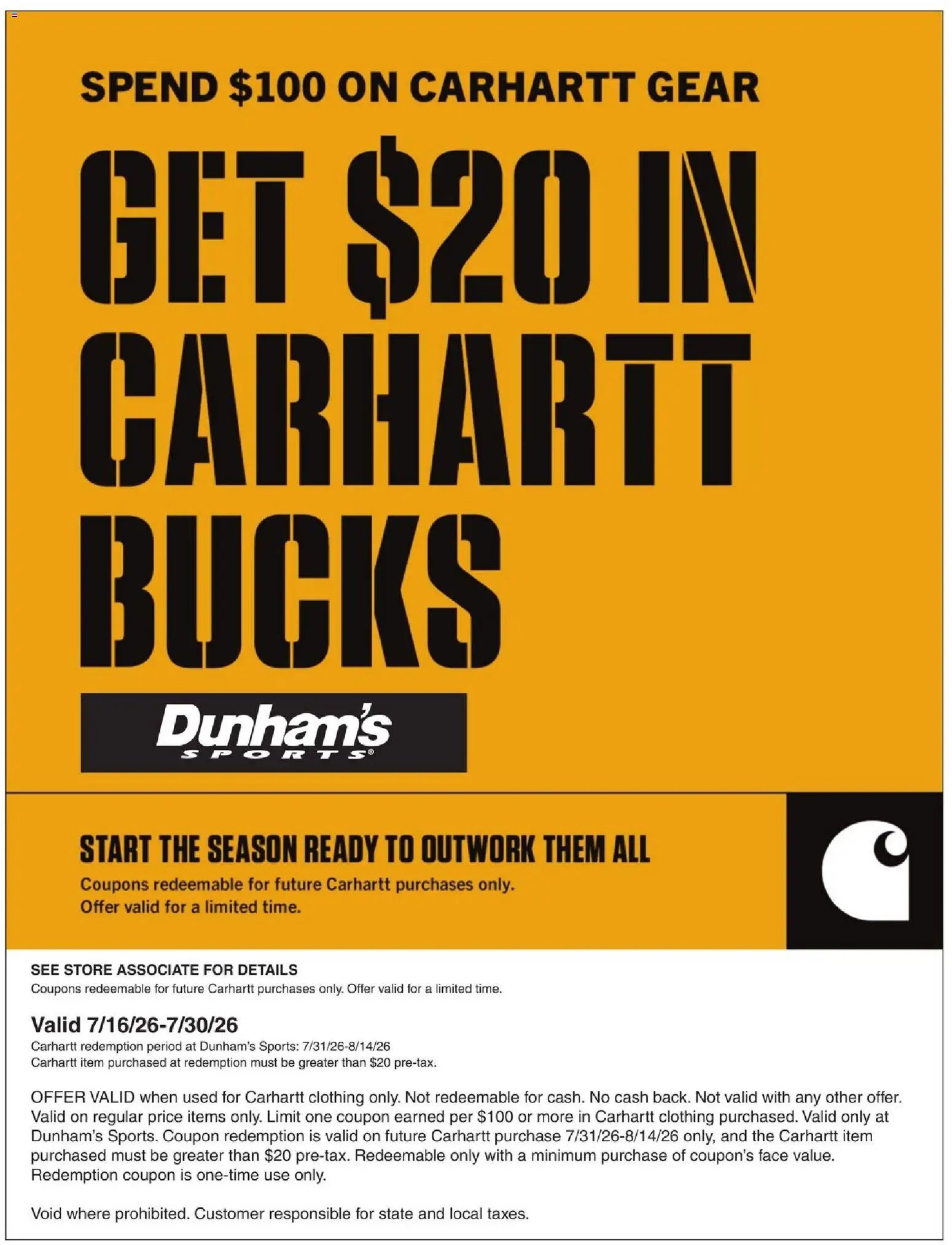 Dunham's Sports Weekly Ad