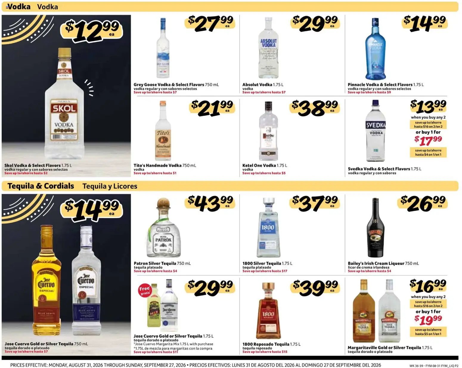Fresco y Más Alcohol Flyer
