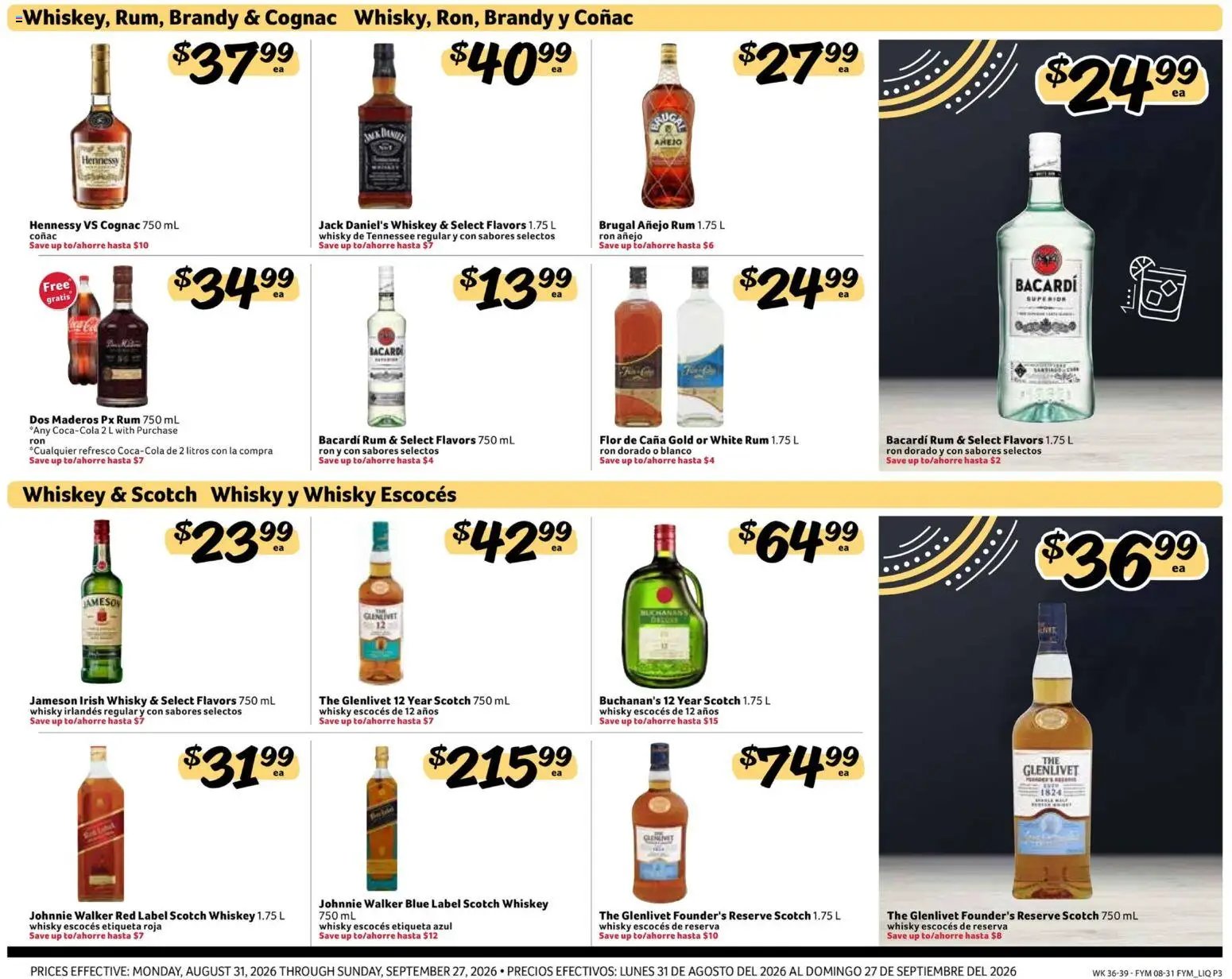 Fresco y Más Alcohol Flyer