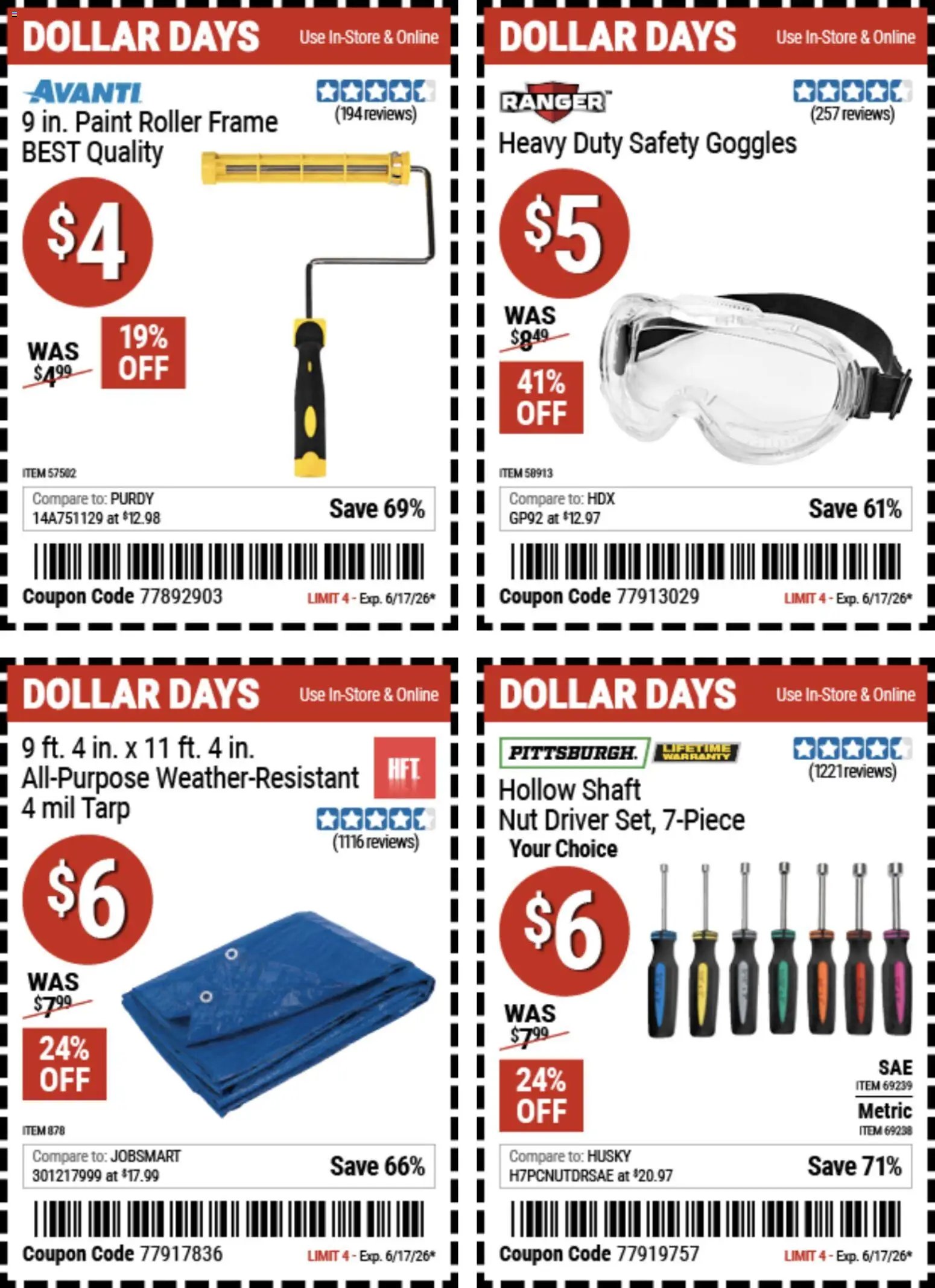 Harbor Freight Dollar Days