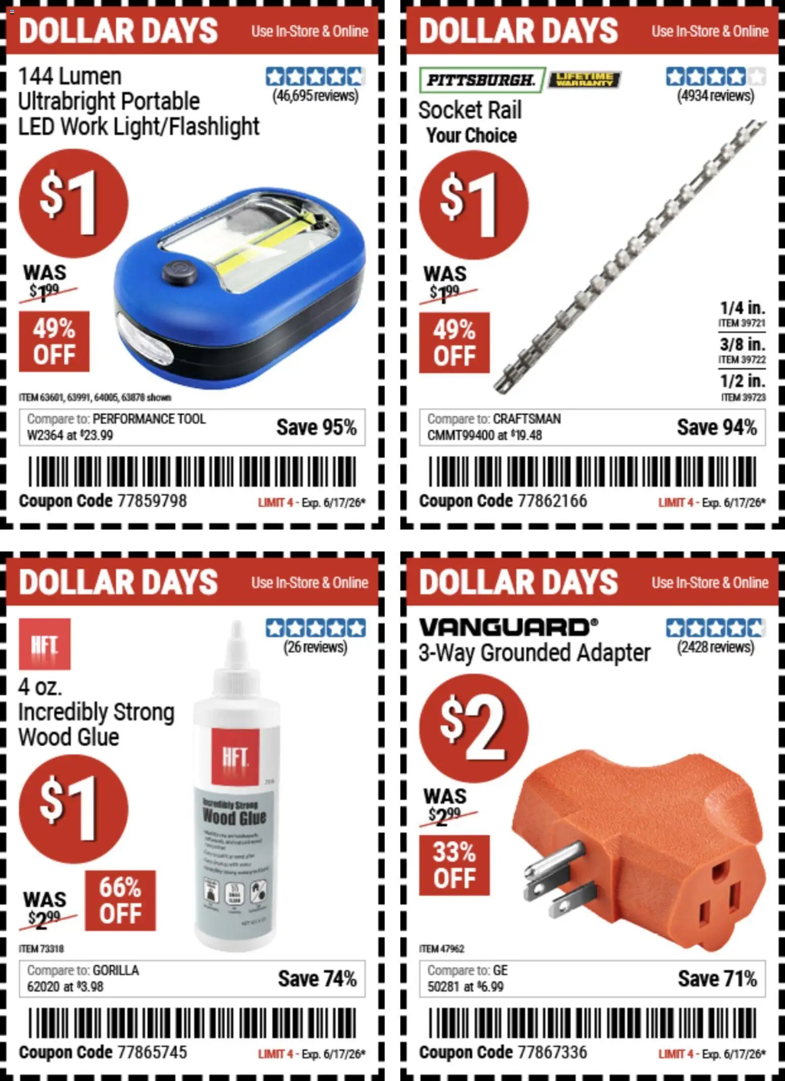 Harbor Freight Dollar Days