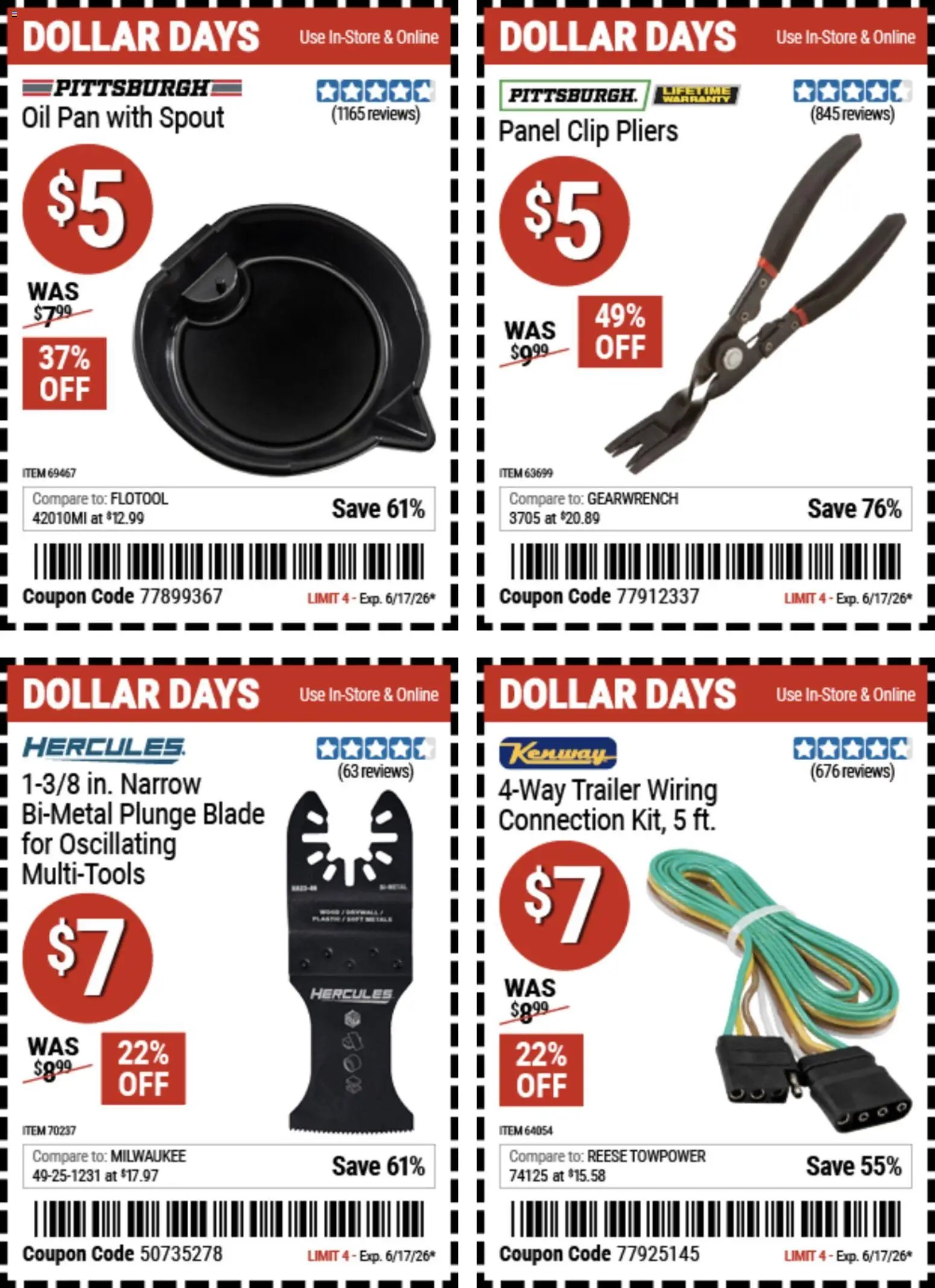 Harbor Freight Dollar Days