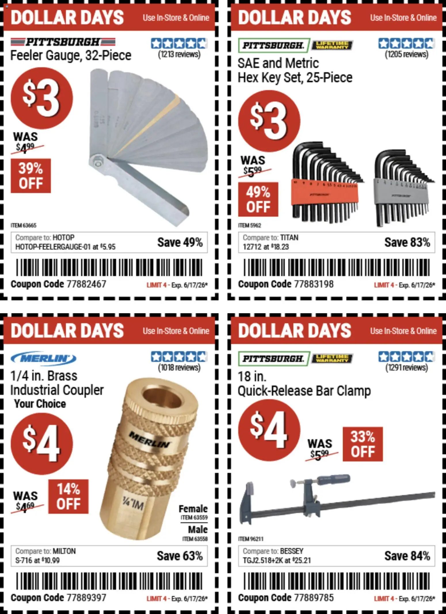 Harbor Freight Dollar Days