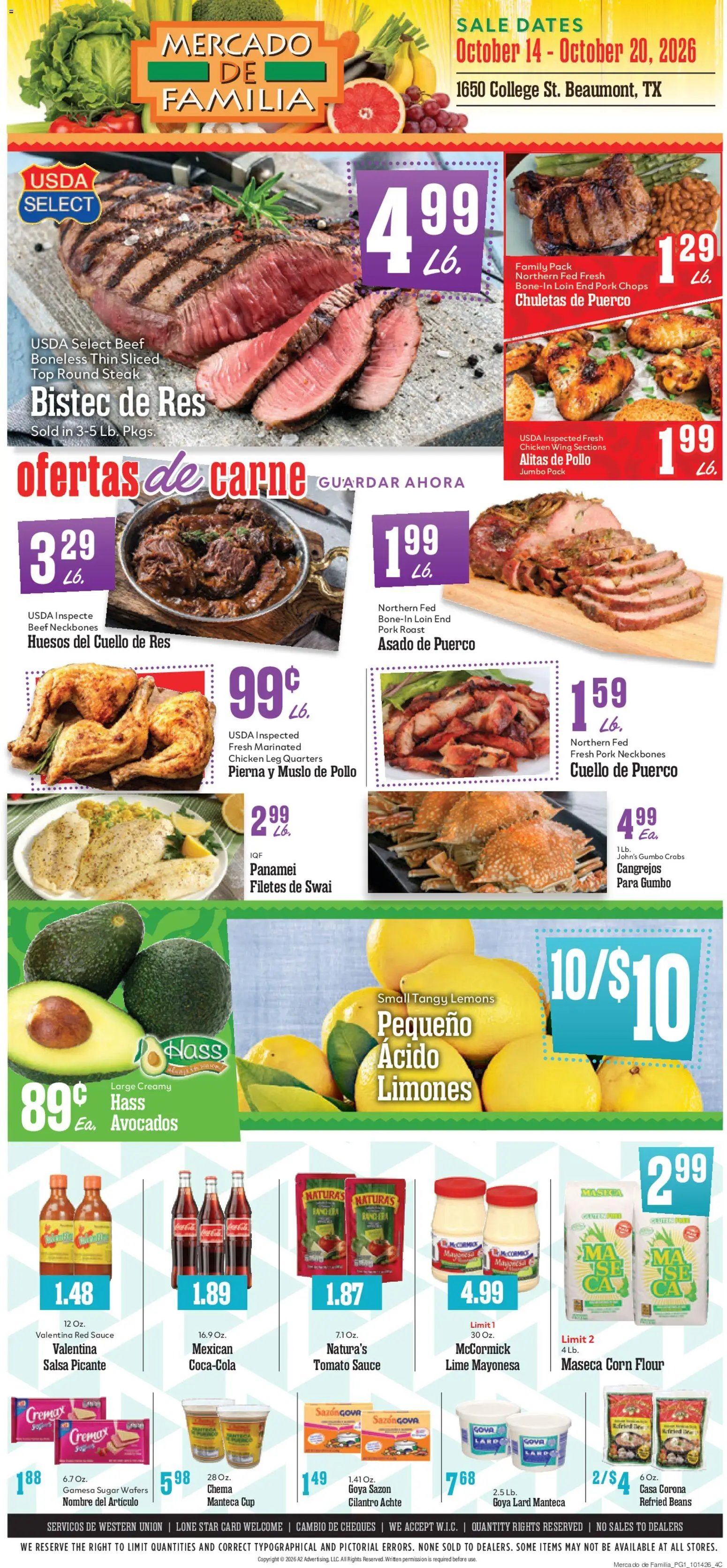 Market Basket Mercado de Familia Weekly Ad