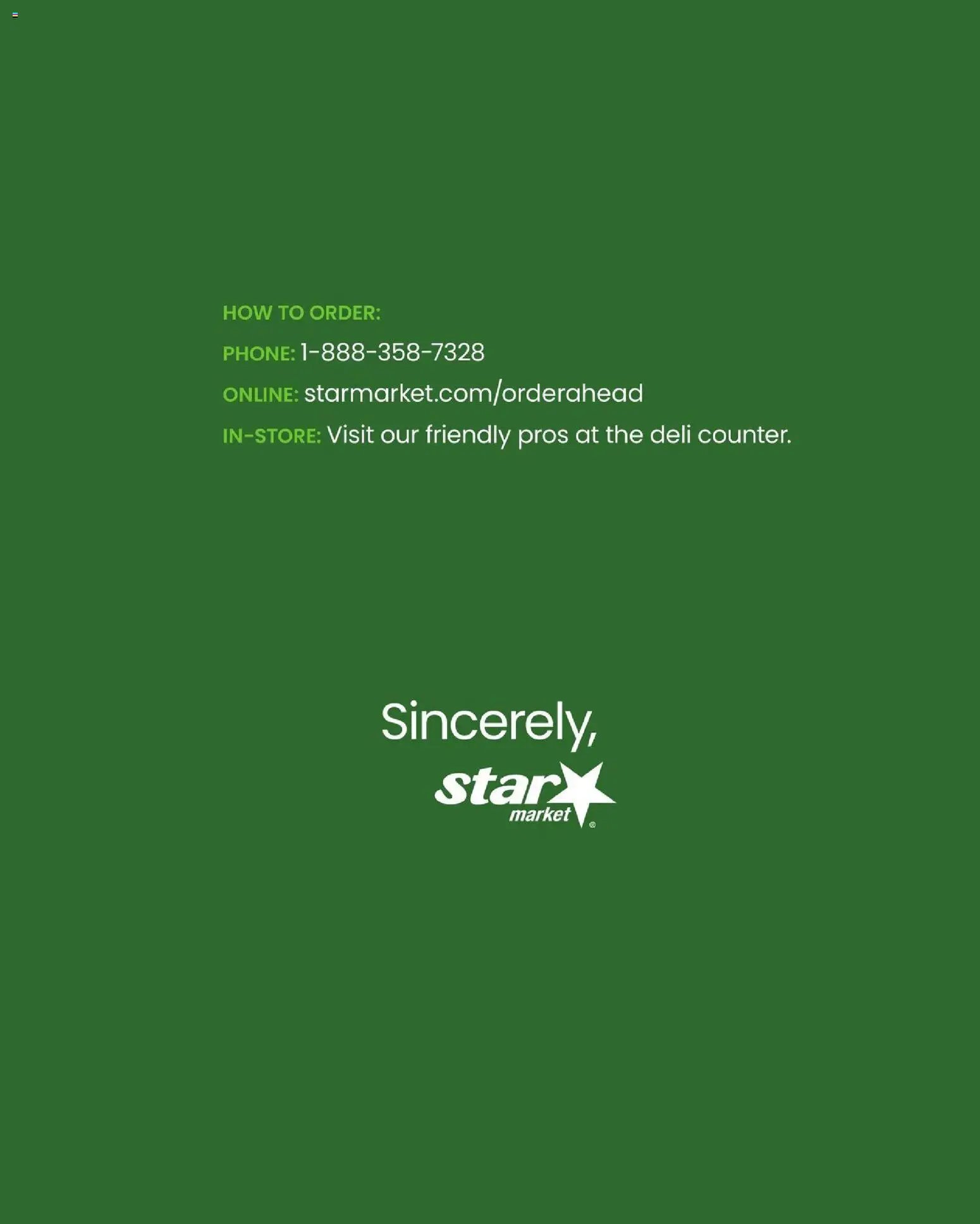 Star Market Entertaining Guide