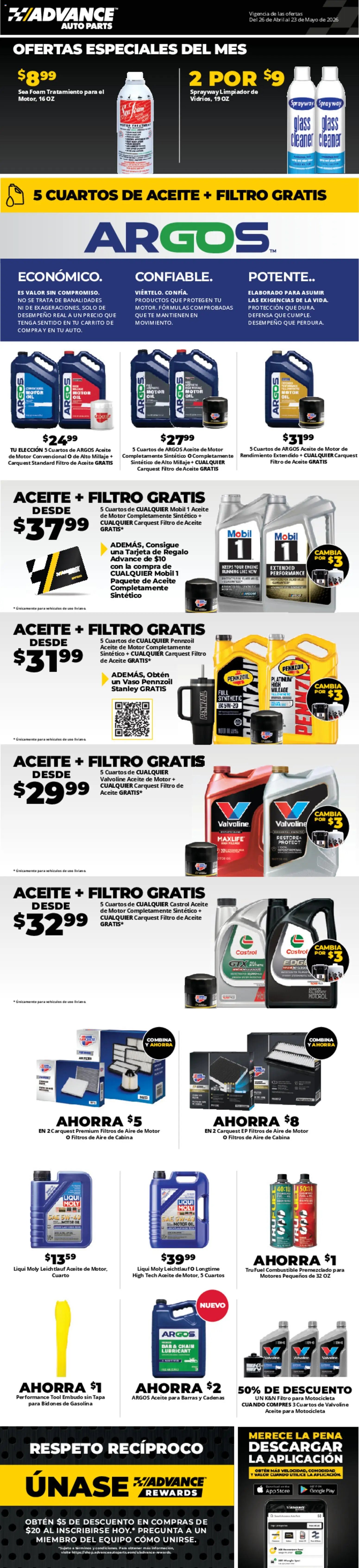 Advance Auto Parts Weekly Ad - Spanish