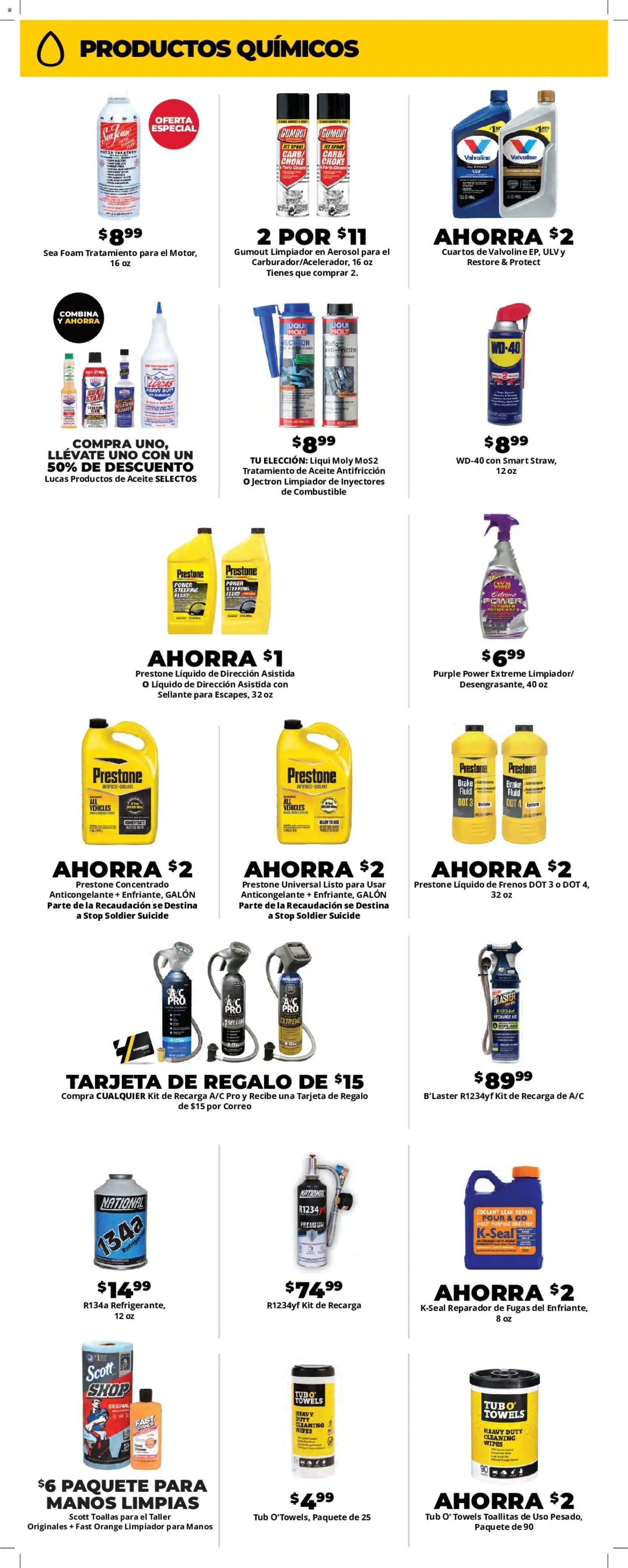 Advance Auto Parts Sales Ad - Spanish