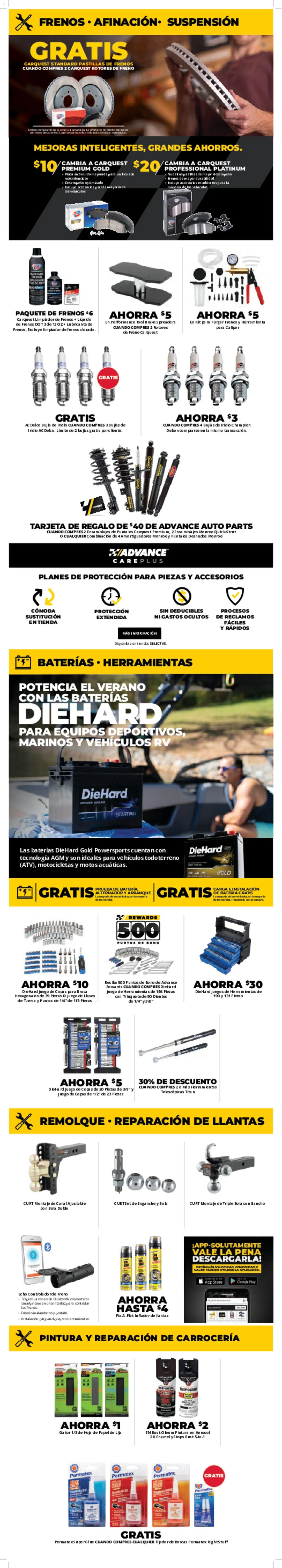 Advance Auto Parts Sales Ad - Spanish