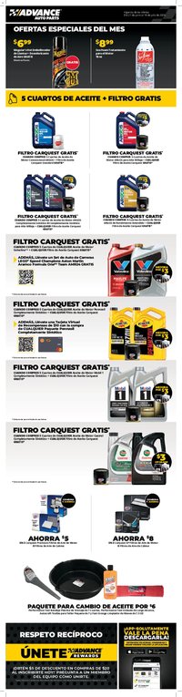 Advance Auto Parts Sales Ad - Spanish