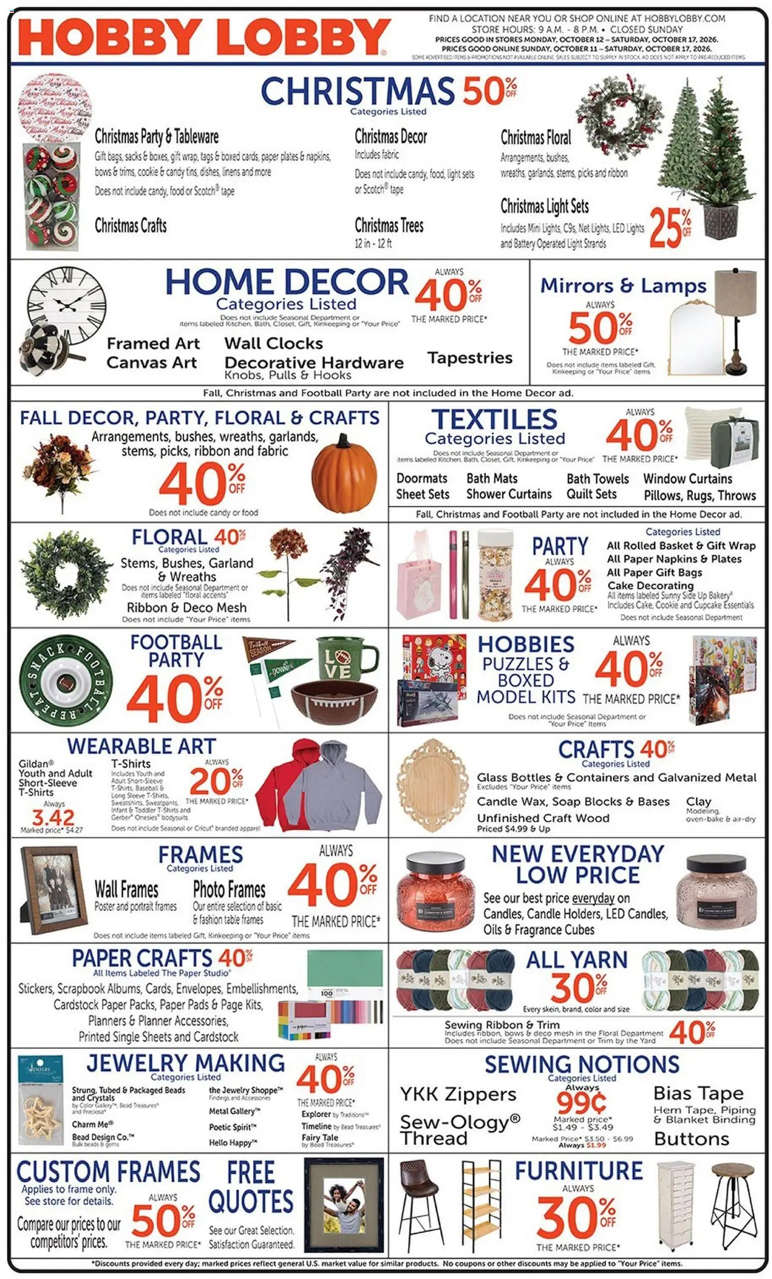 Hobby Lobby Weekly Ad