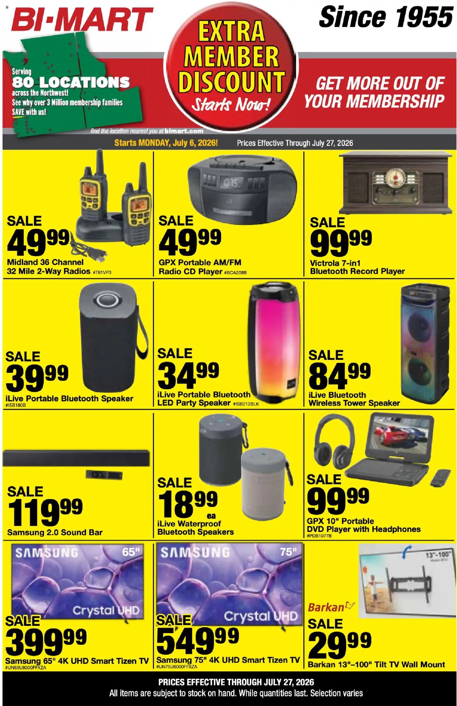 Bi-Mart Extra Member Discount