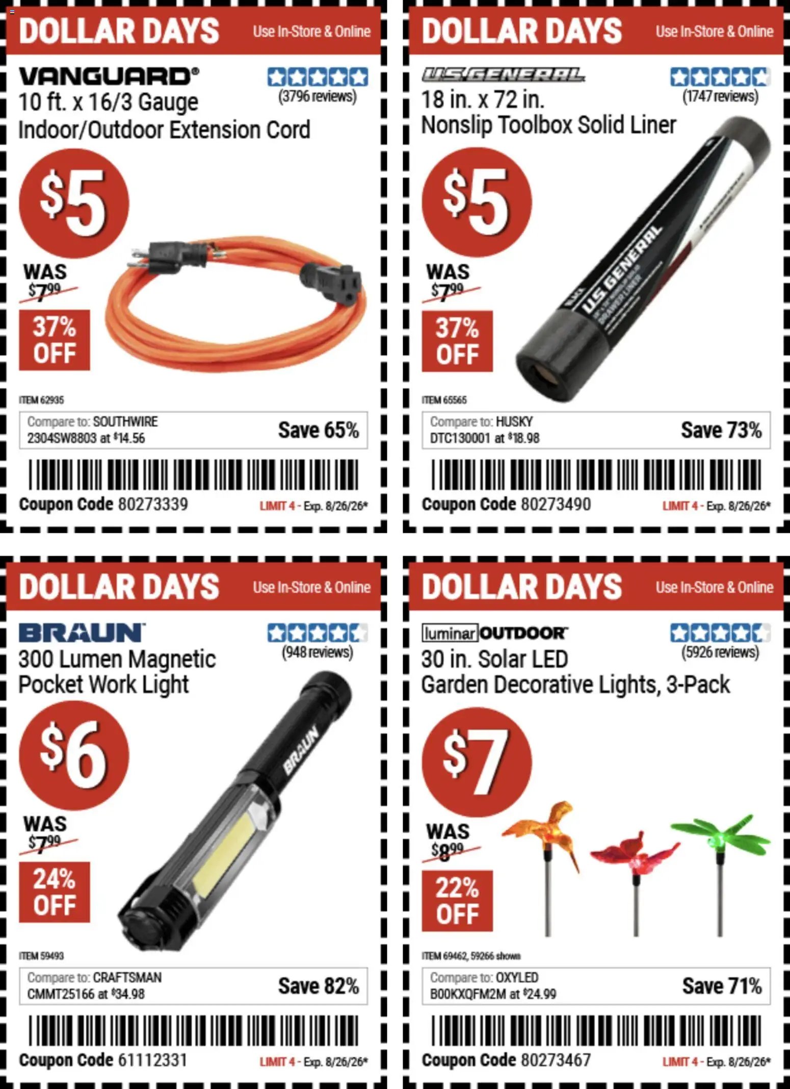 Harbor Freight Dollar Days