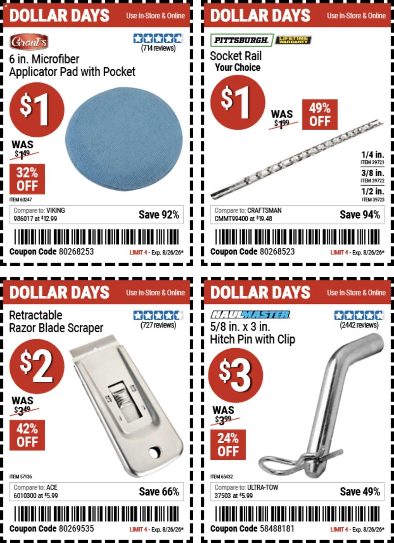 Harbor Freight Dollar Days