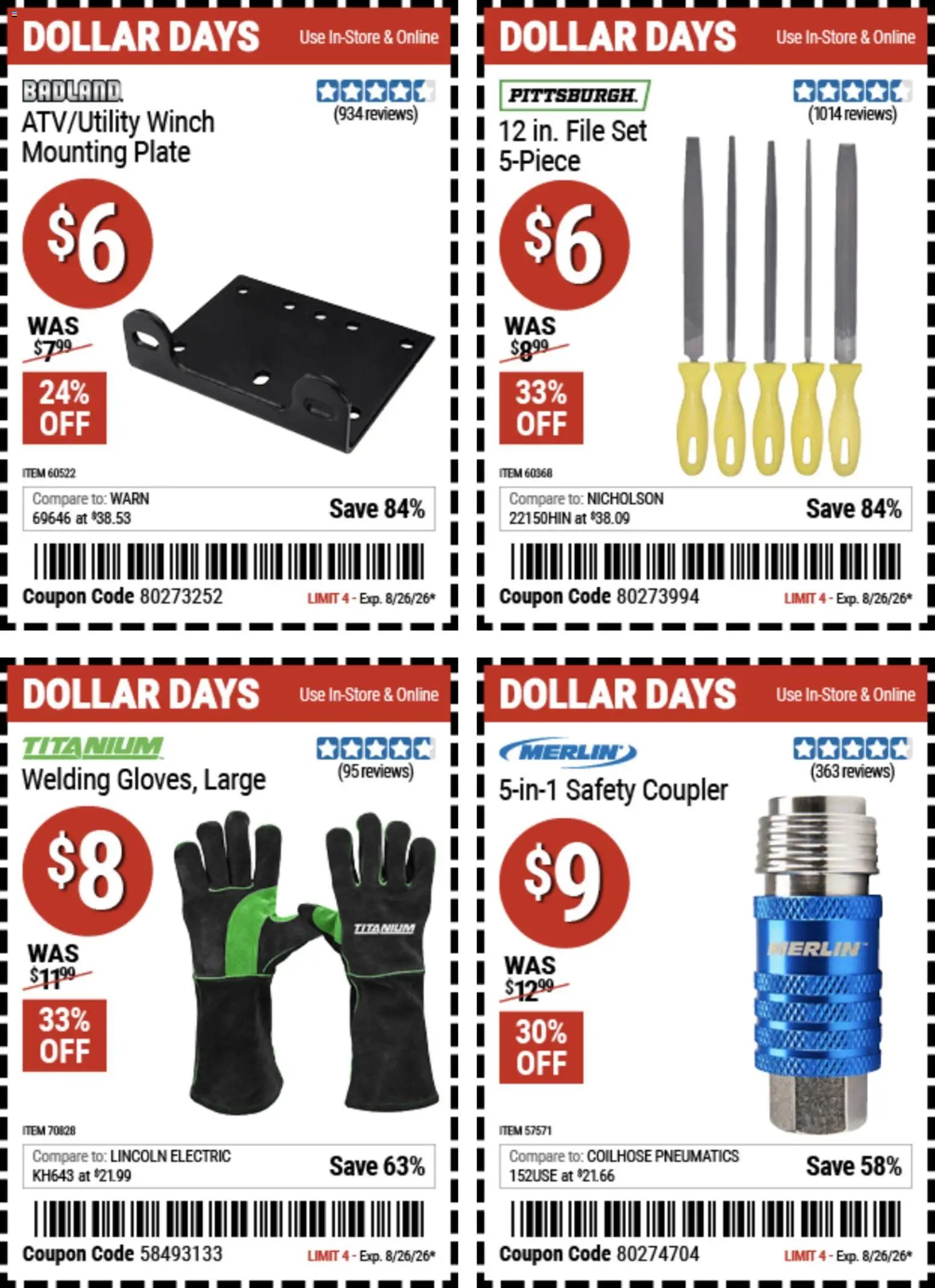 Harbor Freight Dollar Days