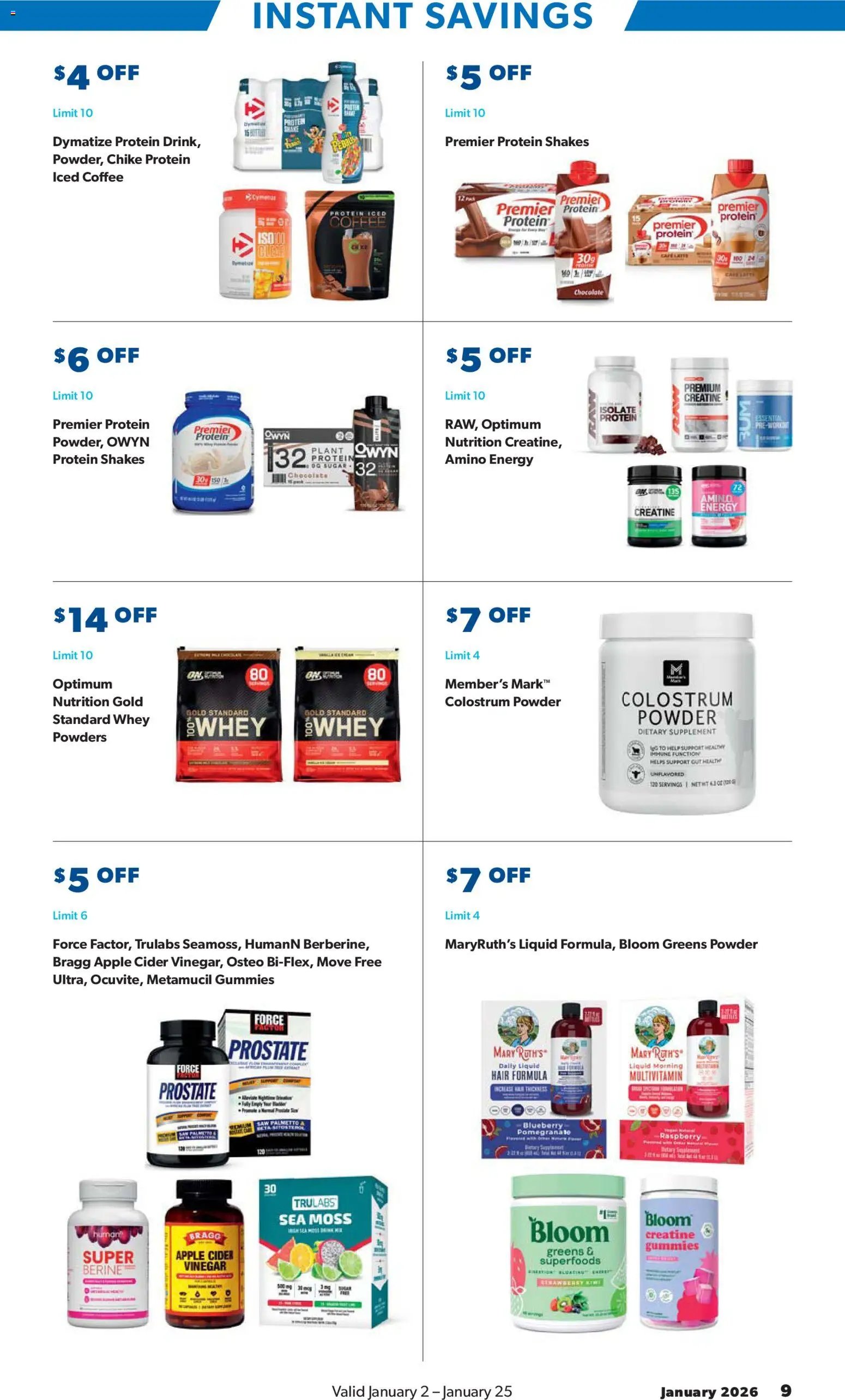 Sam's Club Instant Savings Book January