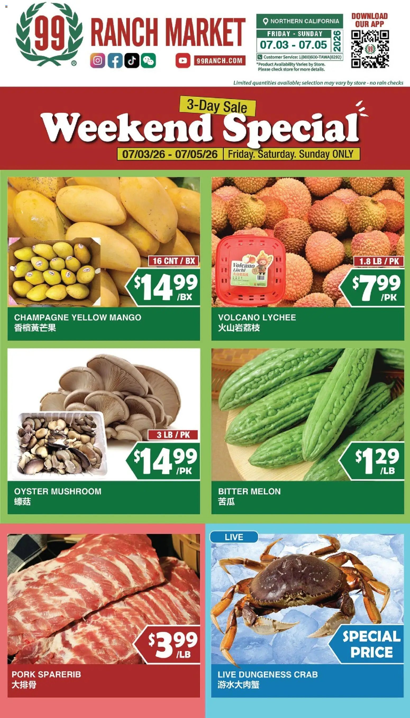 99 Ranch Market Weekend Special