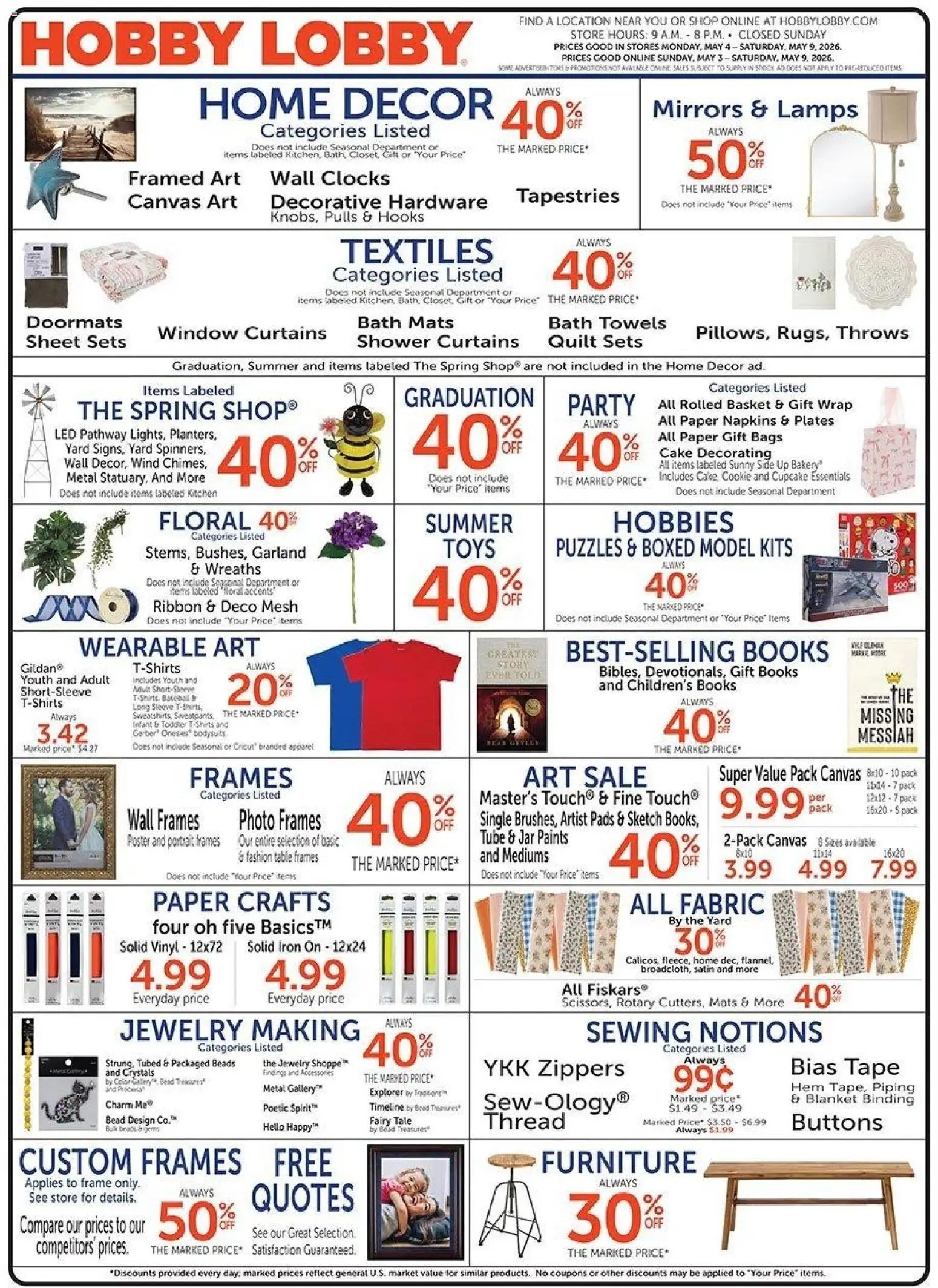 Hobby Lobby Weekly Ad
