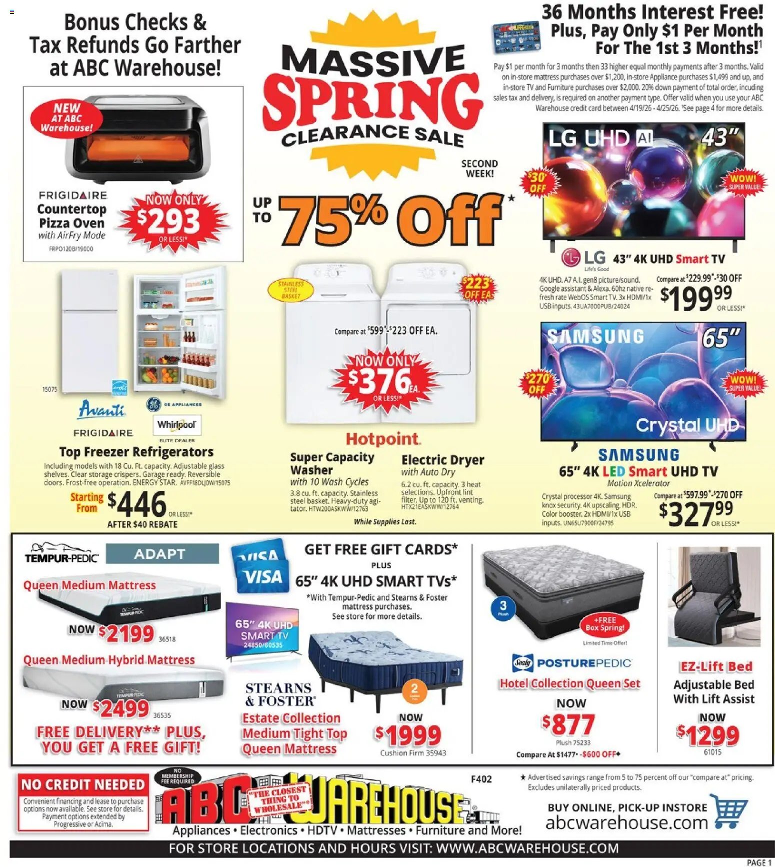 ABC Warehouse Weekly Ad