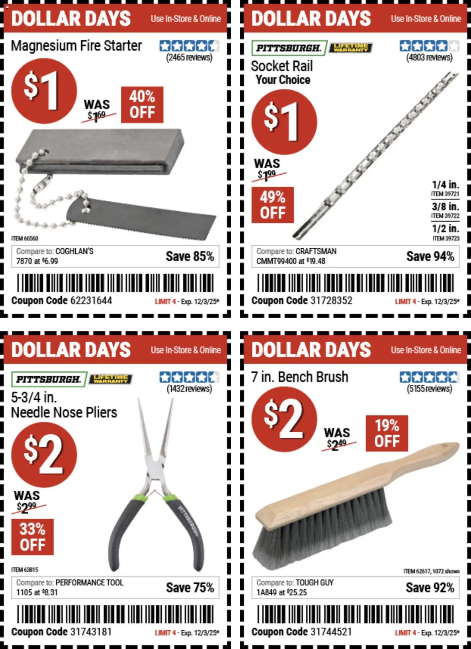 Harbor Freight Dollar Days