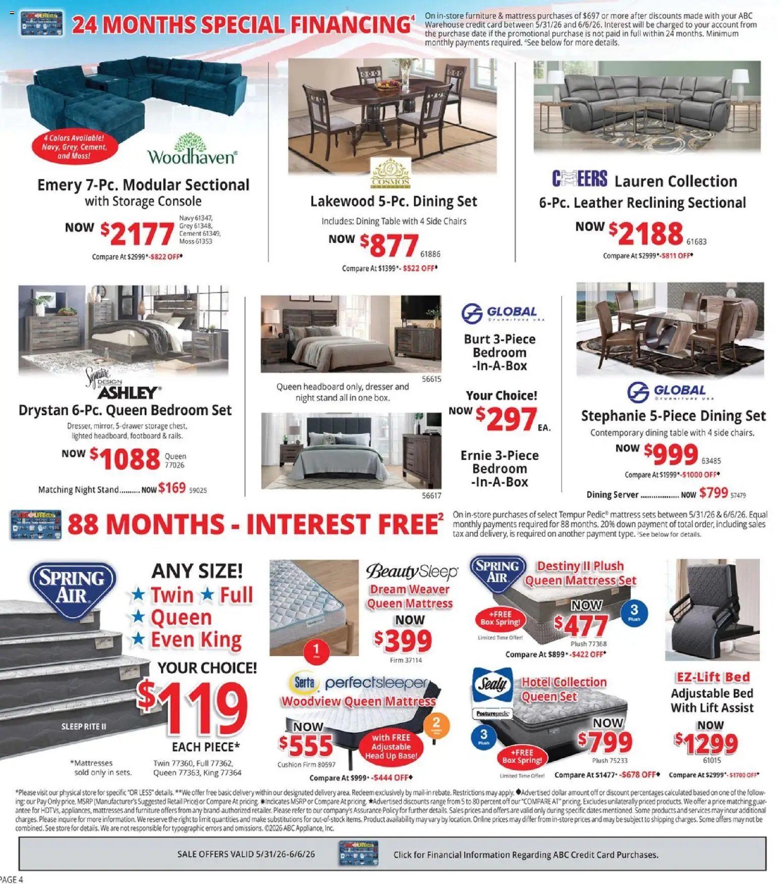 ABC Warehouse Weekly Ad