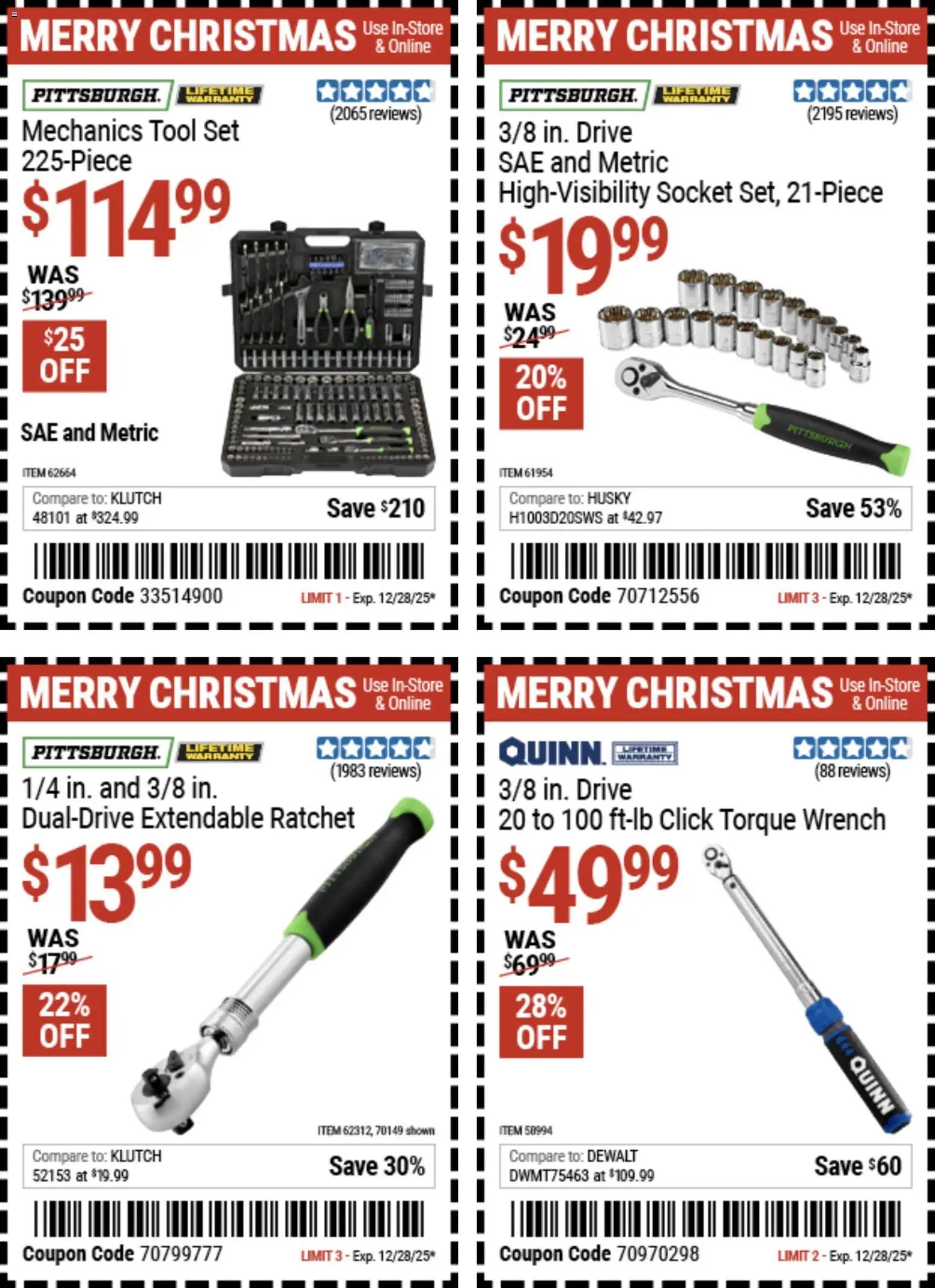 Harbor Freight Christmas Coupon Deals