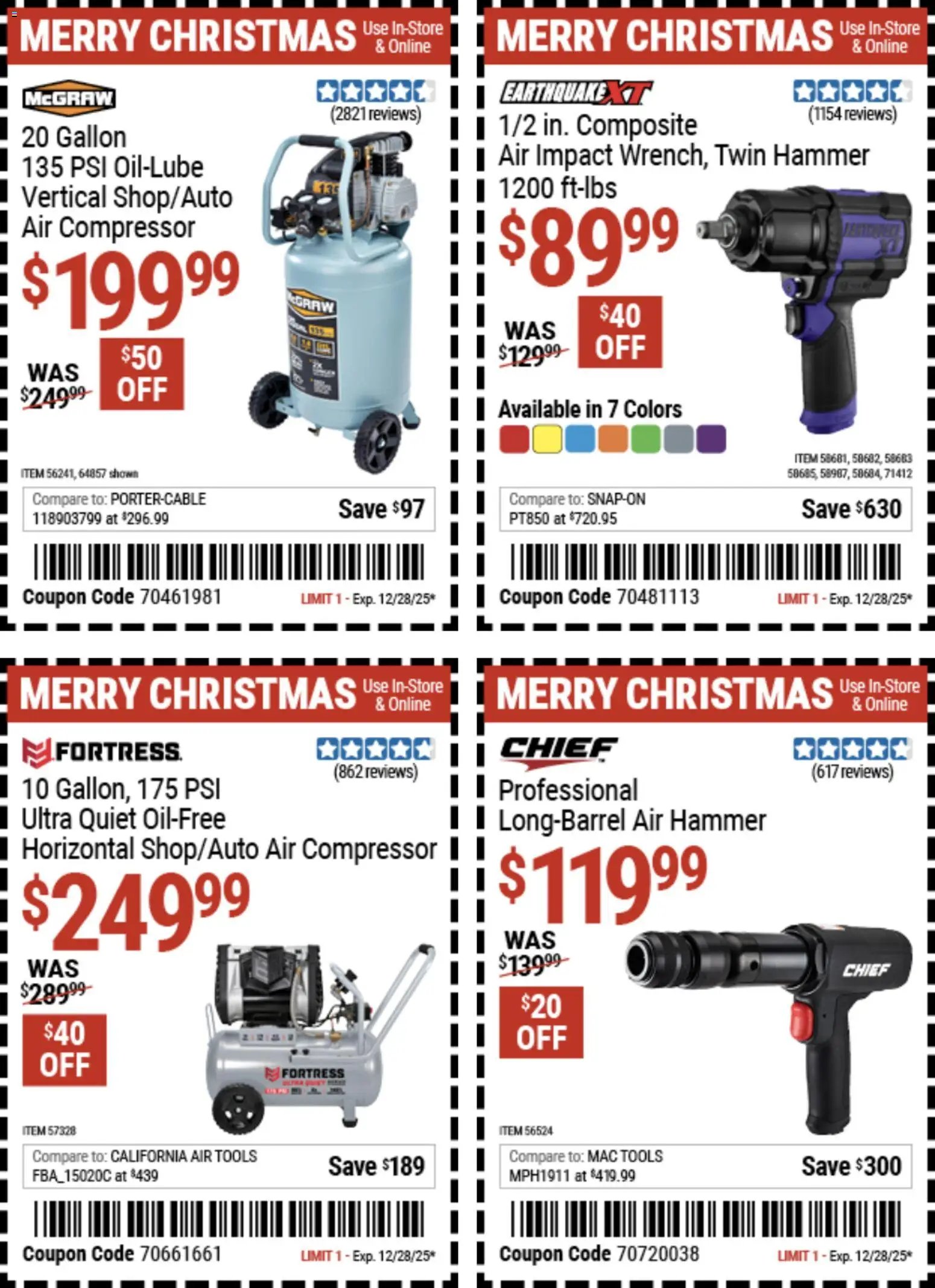 Harbor Freight Christmas Coupon Deals
