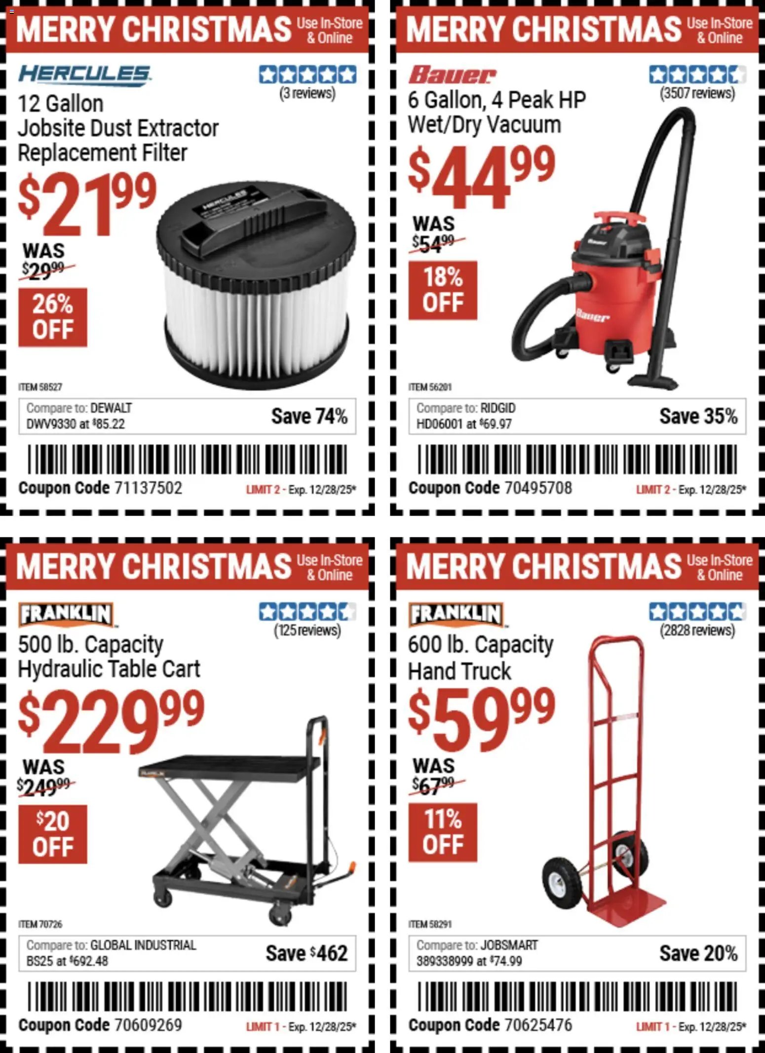 Harbor Freight Christmas Coupon Deals