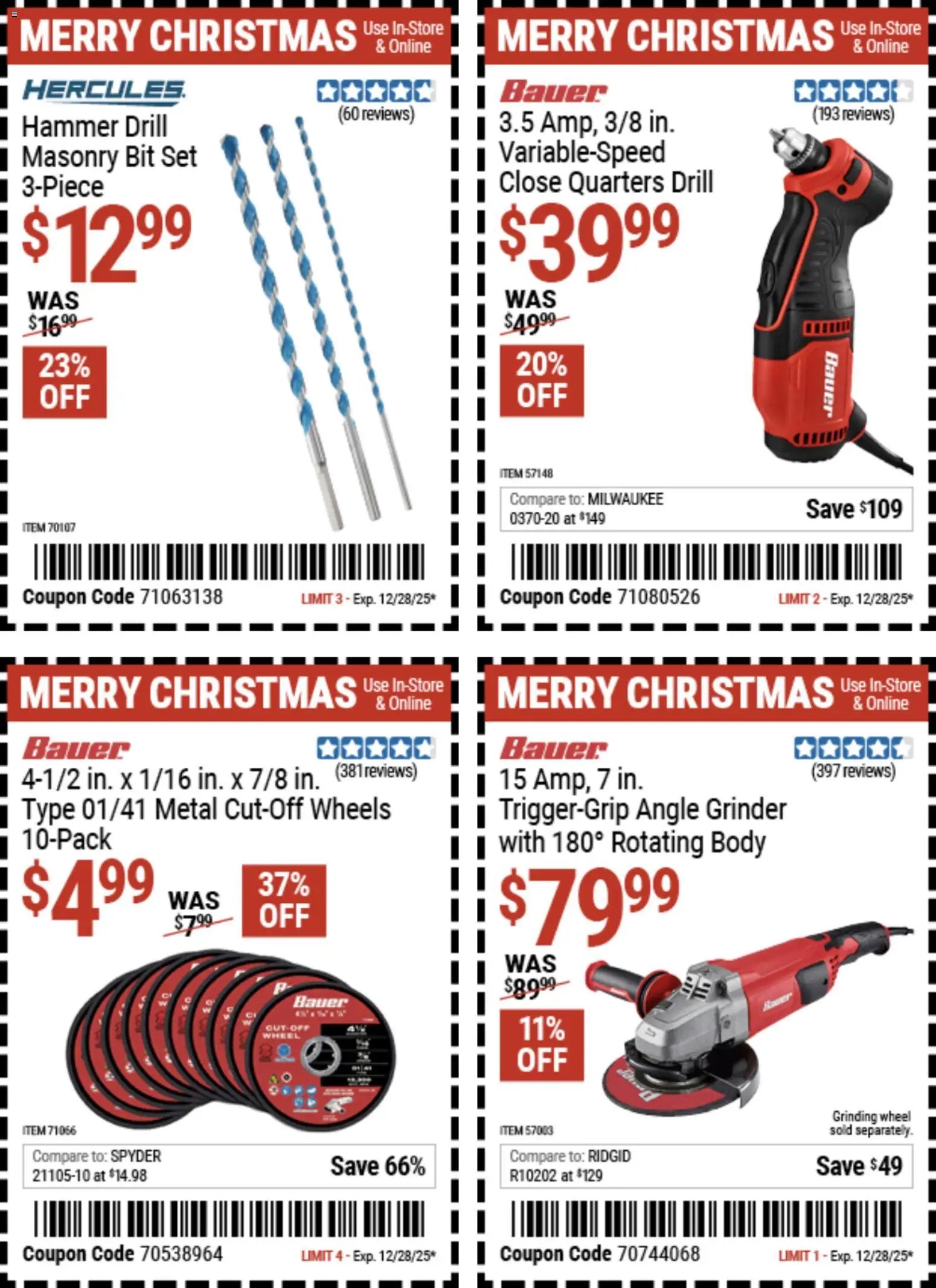 Harbor Freight Christmas Coupon Deals