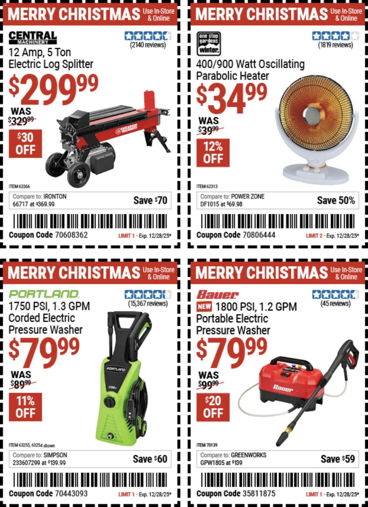 Harbor Freight Christmas Coupon Deals
