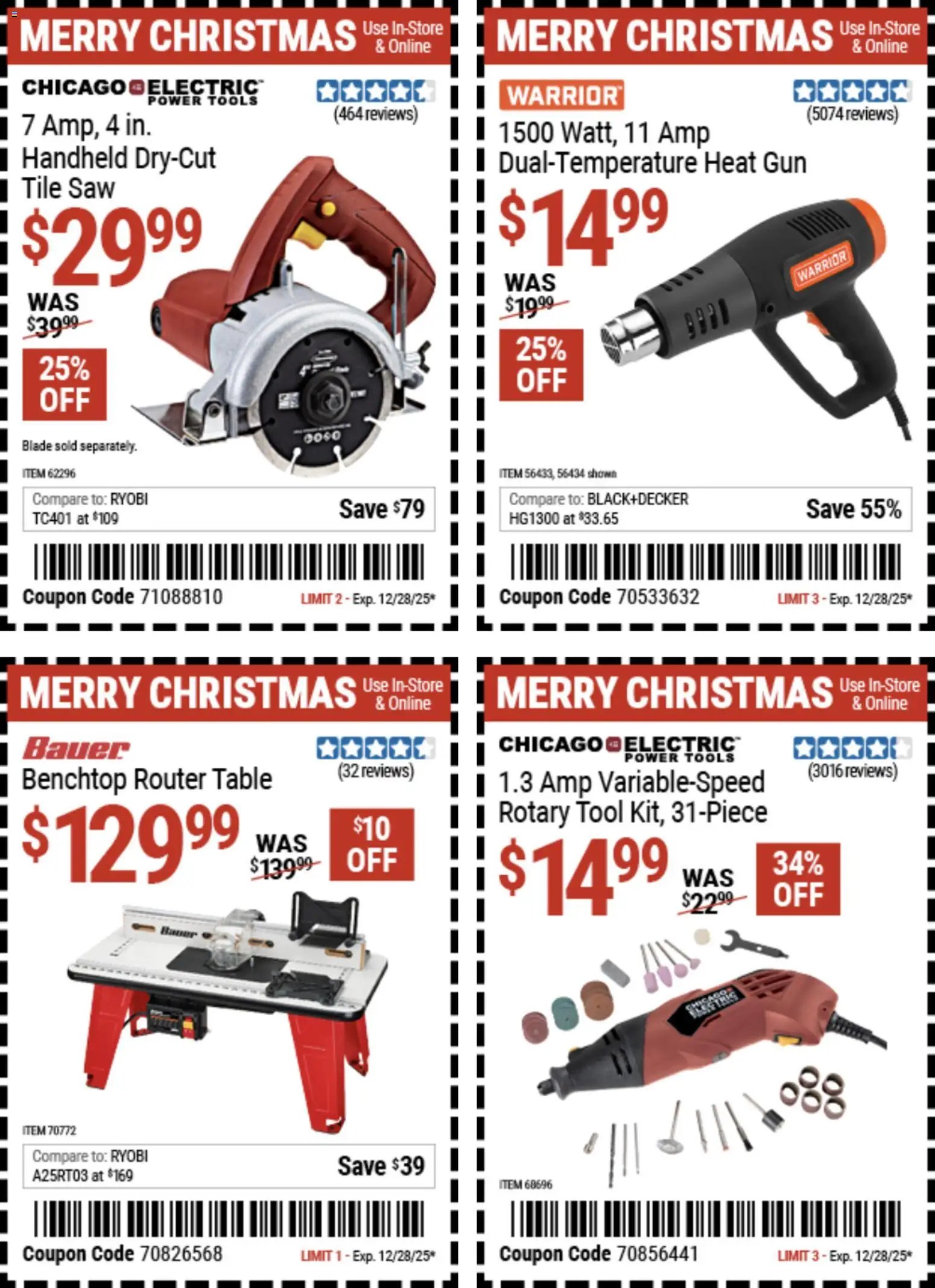 Harbor Freight Christmas Coupon Deals