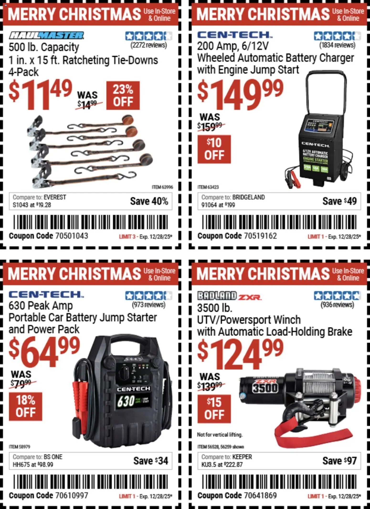 Harbor Freight Christmas Coupon Deals