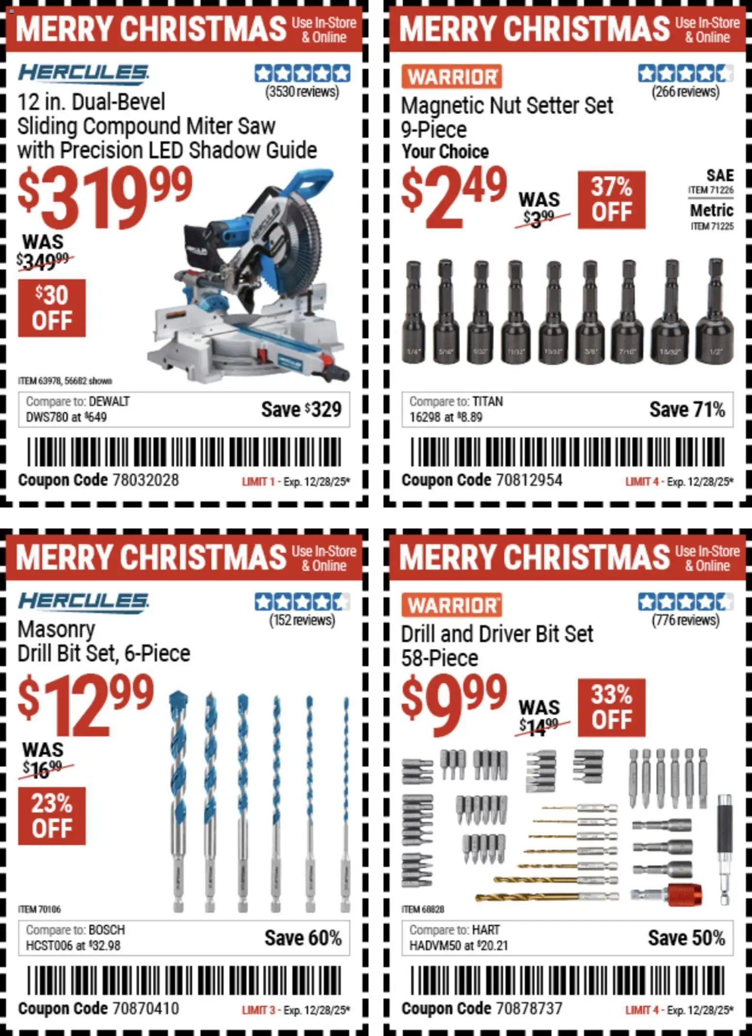 Harbor Freight Christmas Coupon Deals