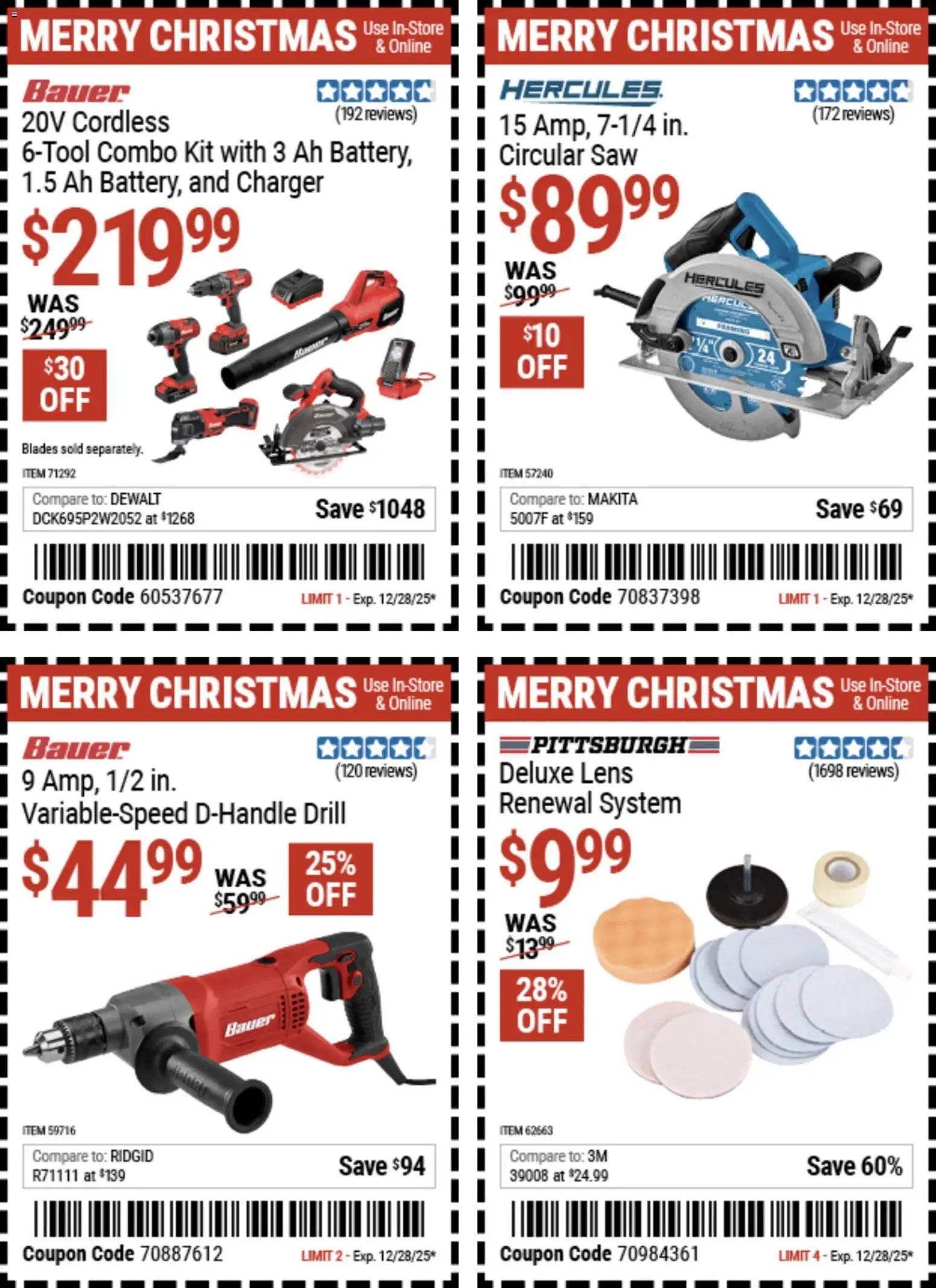 Harbor Freight Christmas Coupon Deals