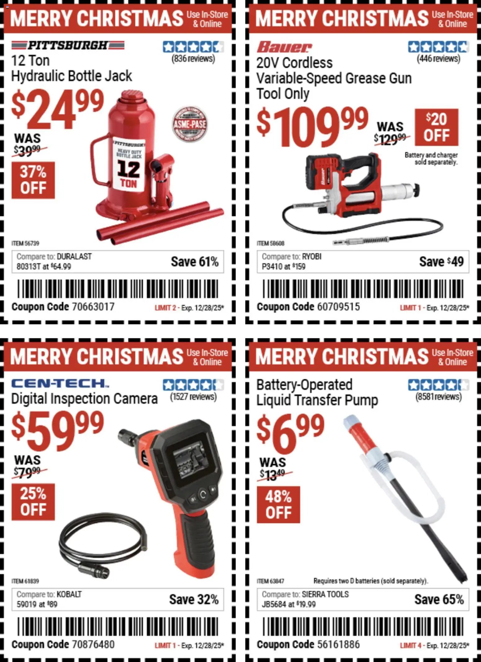 Harbor Freight Christmas Coupon Deals