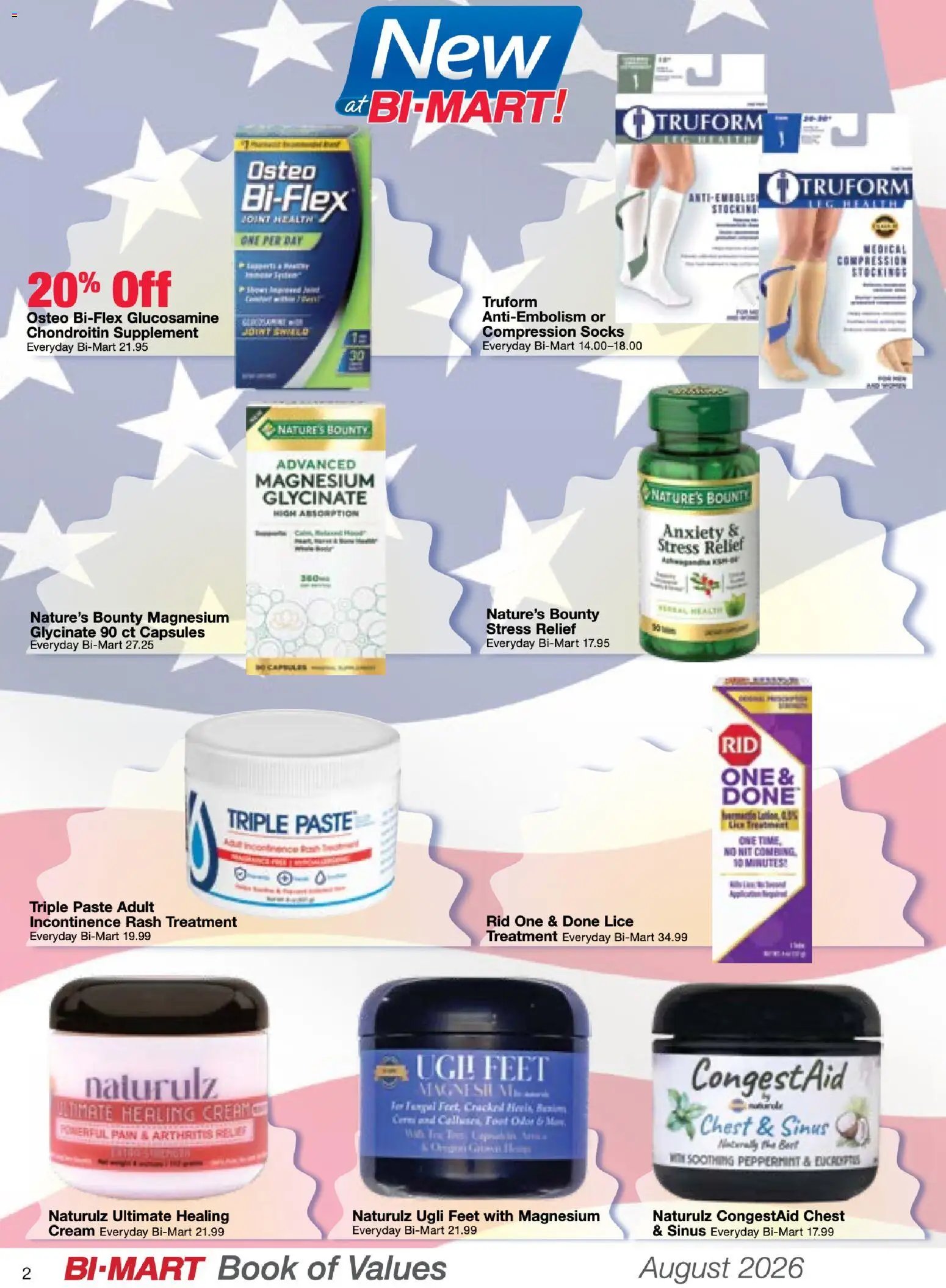 Bi-Mart August Health & Beauty Book of Values