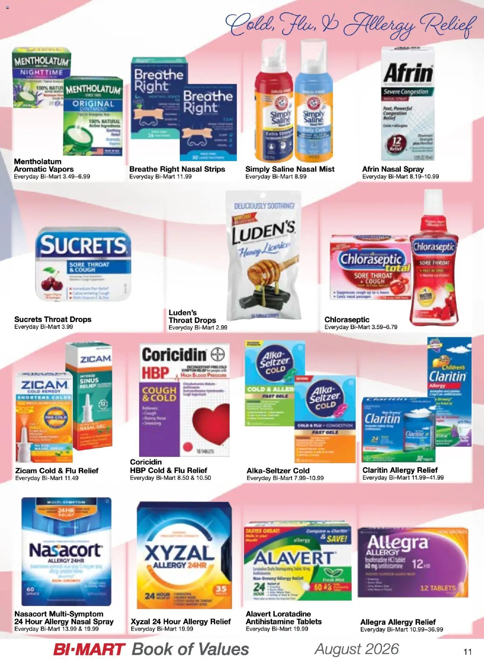 Bi-Mart August Health & Beauty Book of Values
