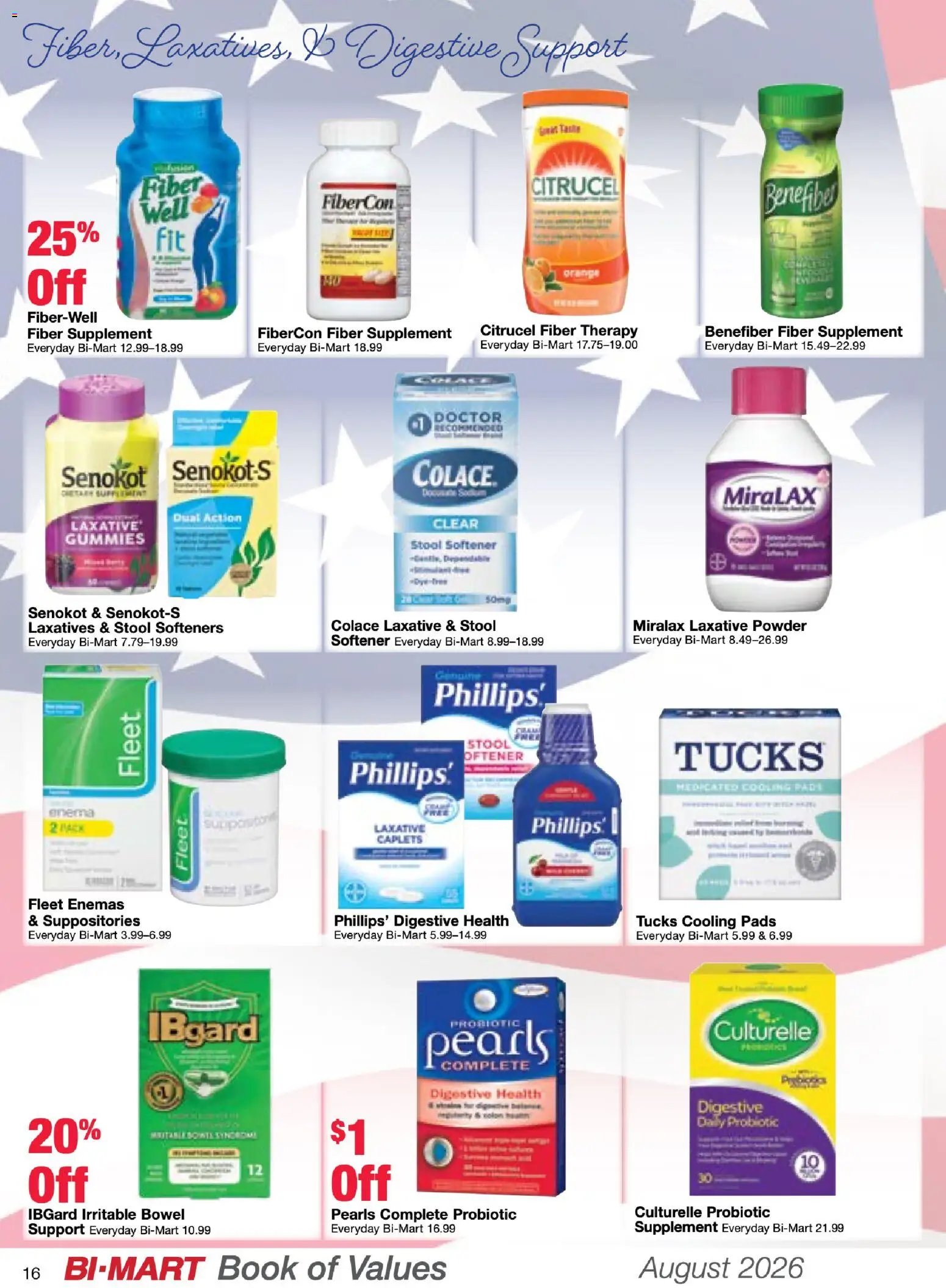 Bi-Mart August Health & Beauty Book of Values