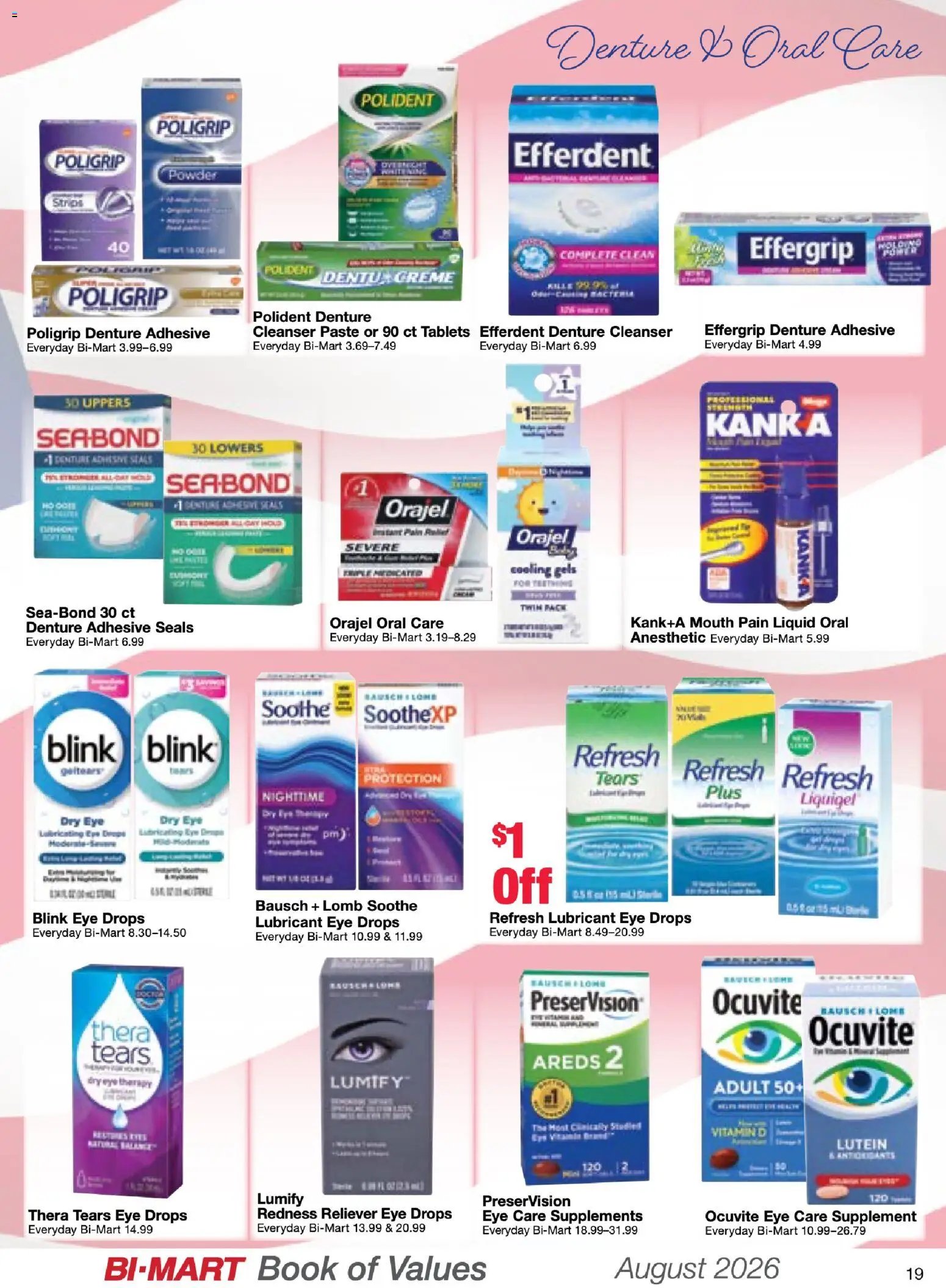Bi-Mart August Health & Beauty Book of Values