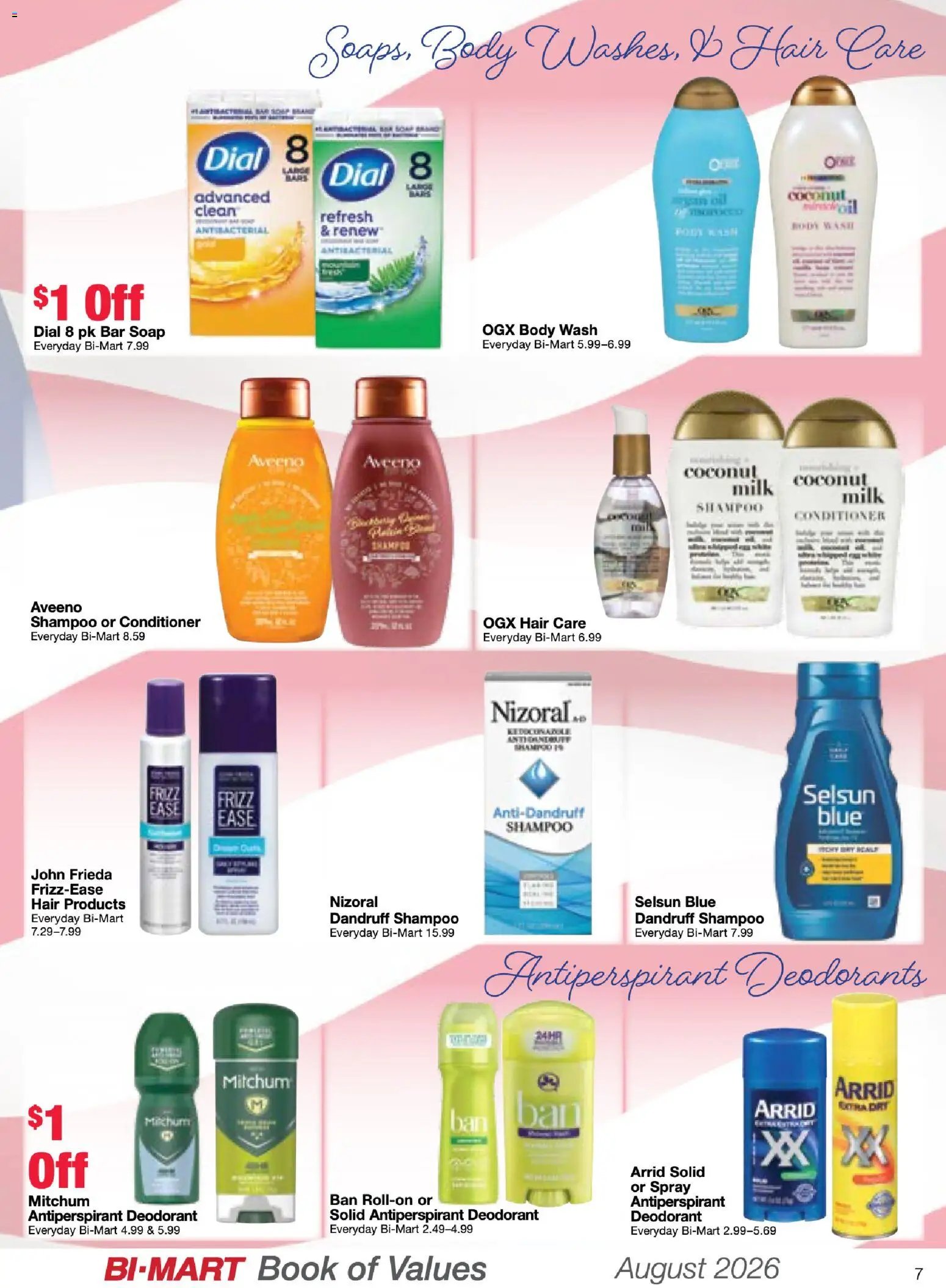 Bi-Mart August Health & Beauty Book of Values