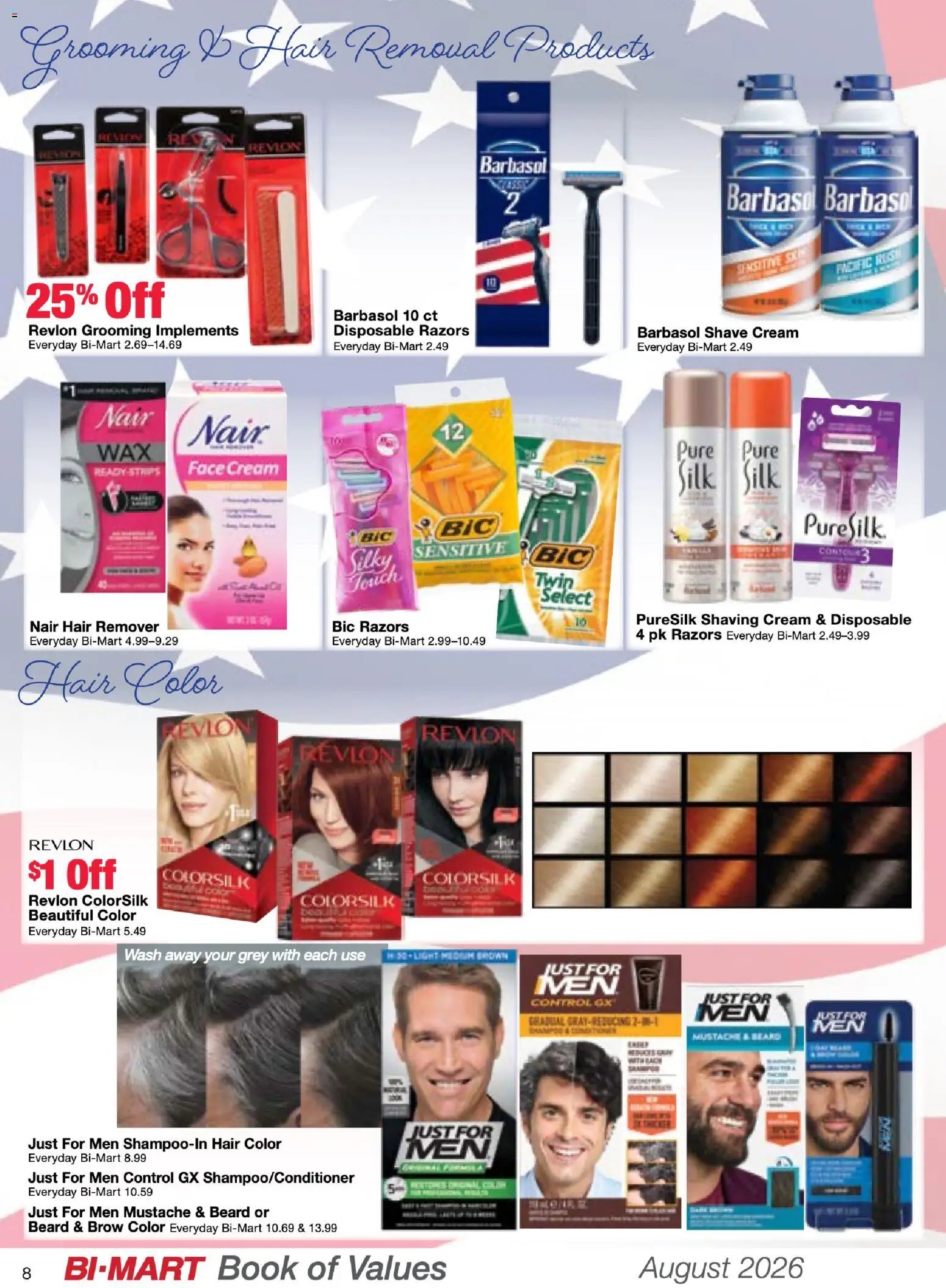Bi-Mart August Health & Beauty Book of Values