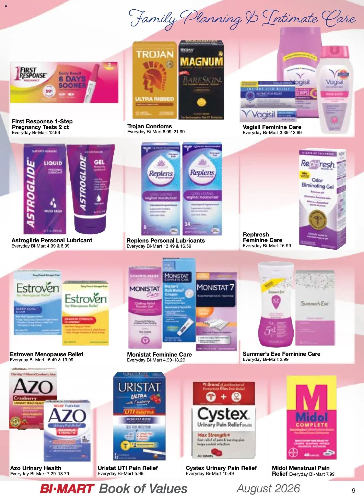 Bi-Mart August Health & Beauty Book of Values