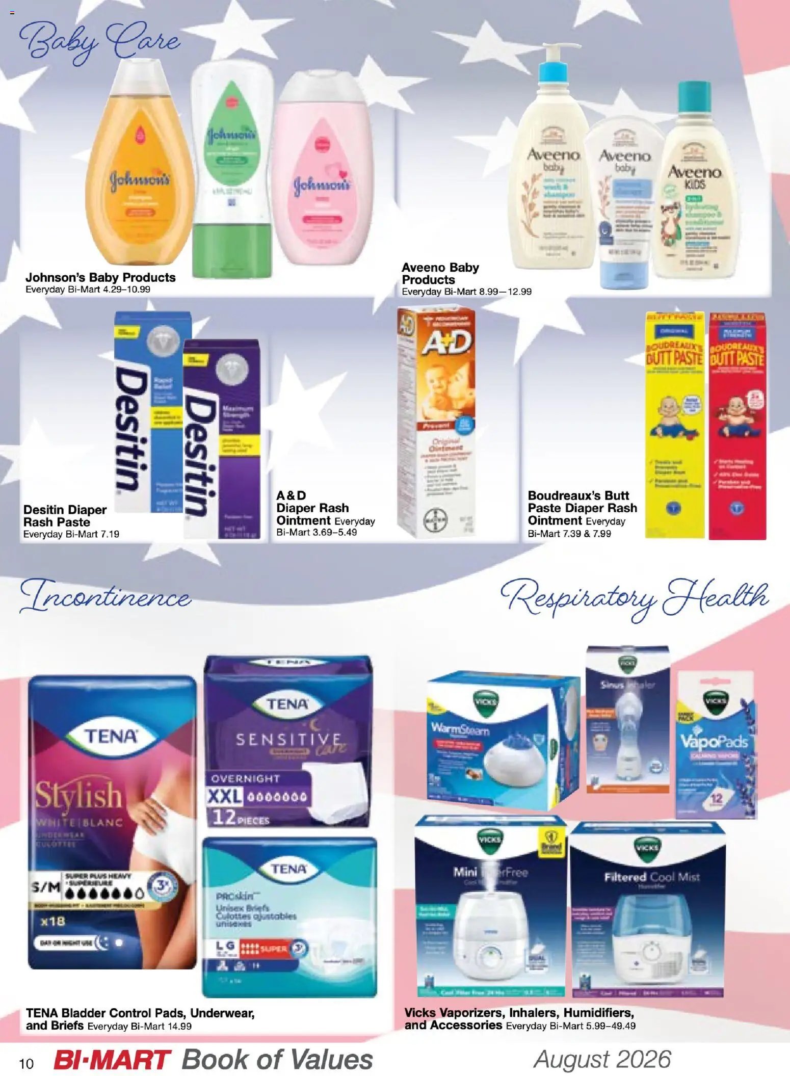 Bi-Mart August Health & Beauty Book of Values
