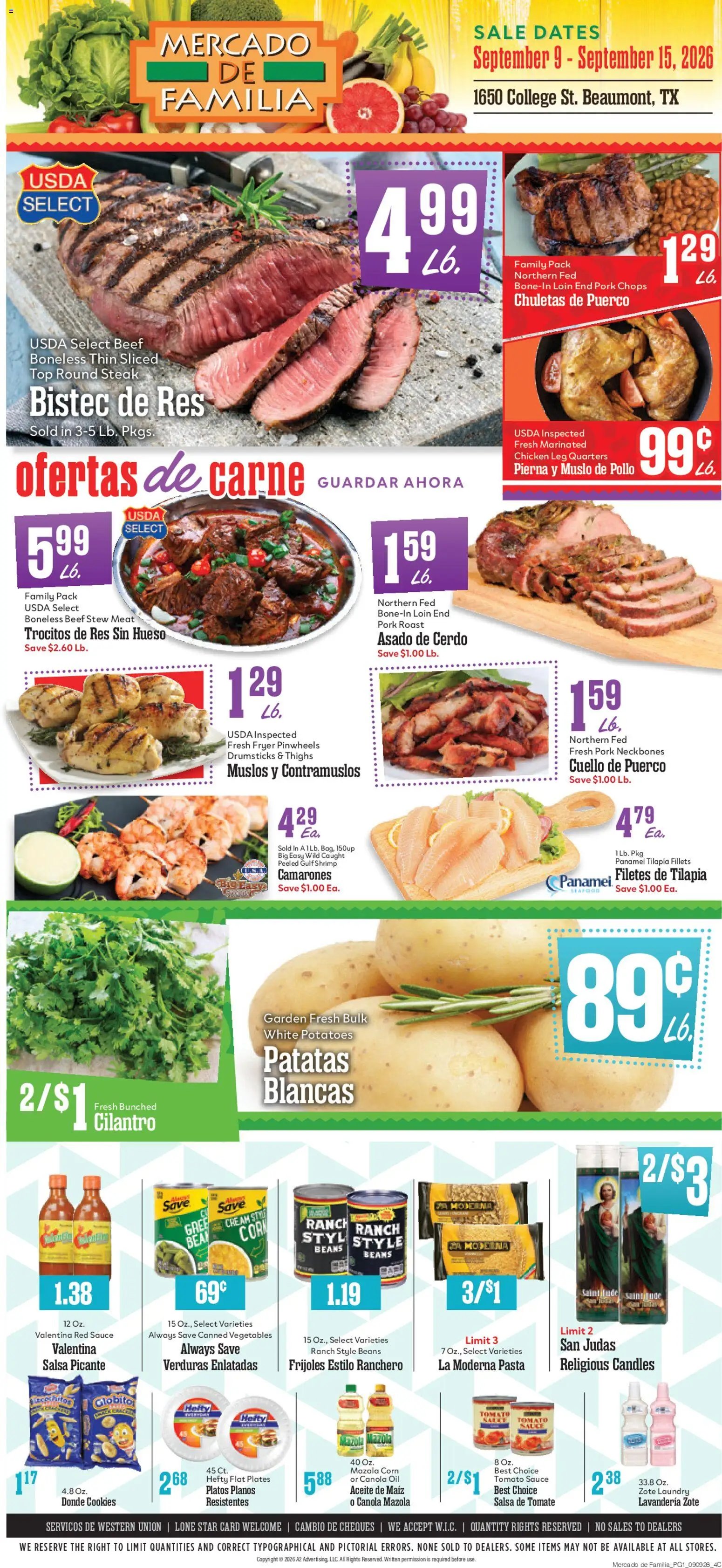 Market Basket Mercado de Familia Weekly Ad