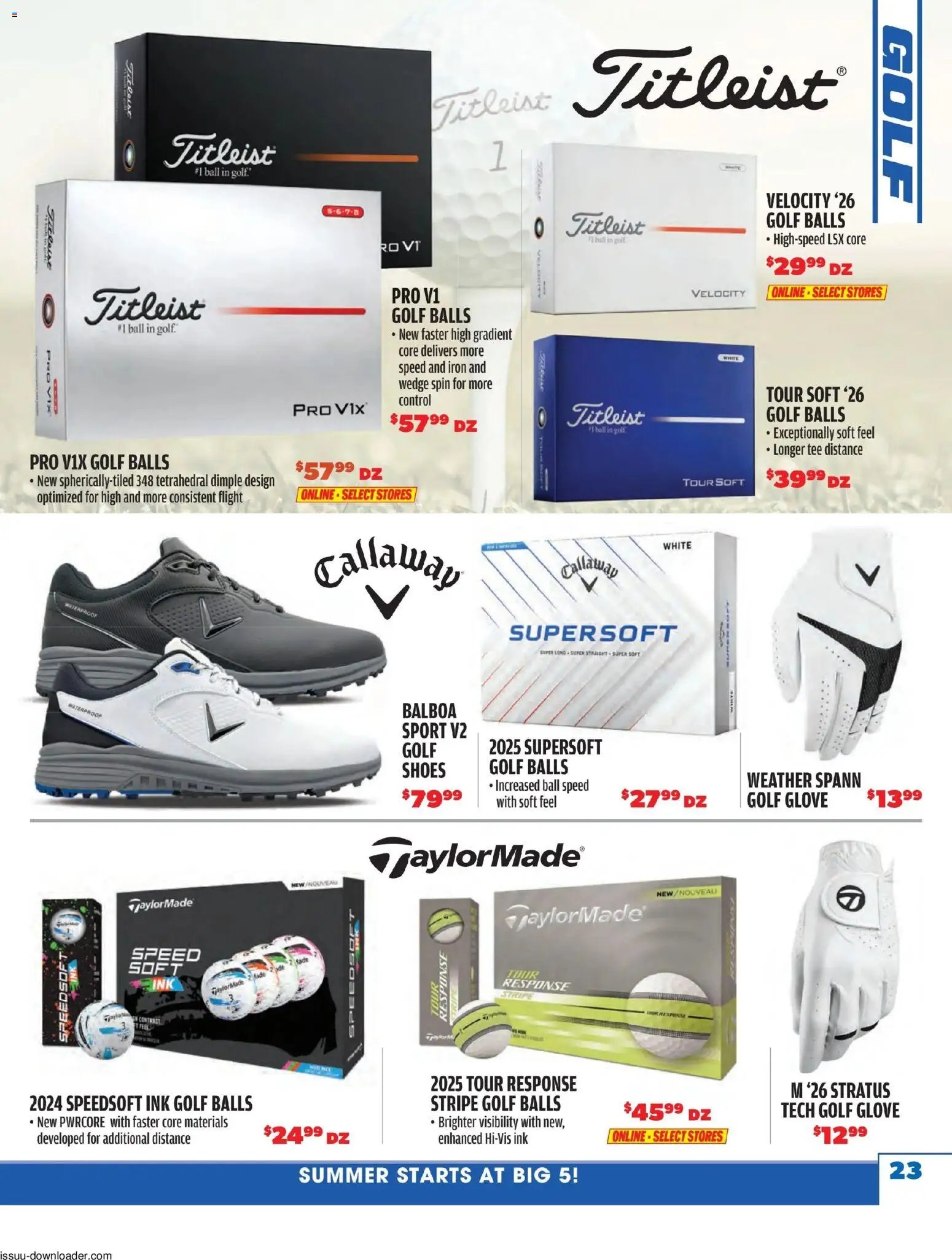 Big 5 Sporting Goods Summer Catalog