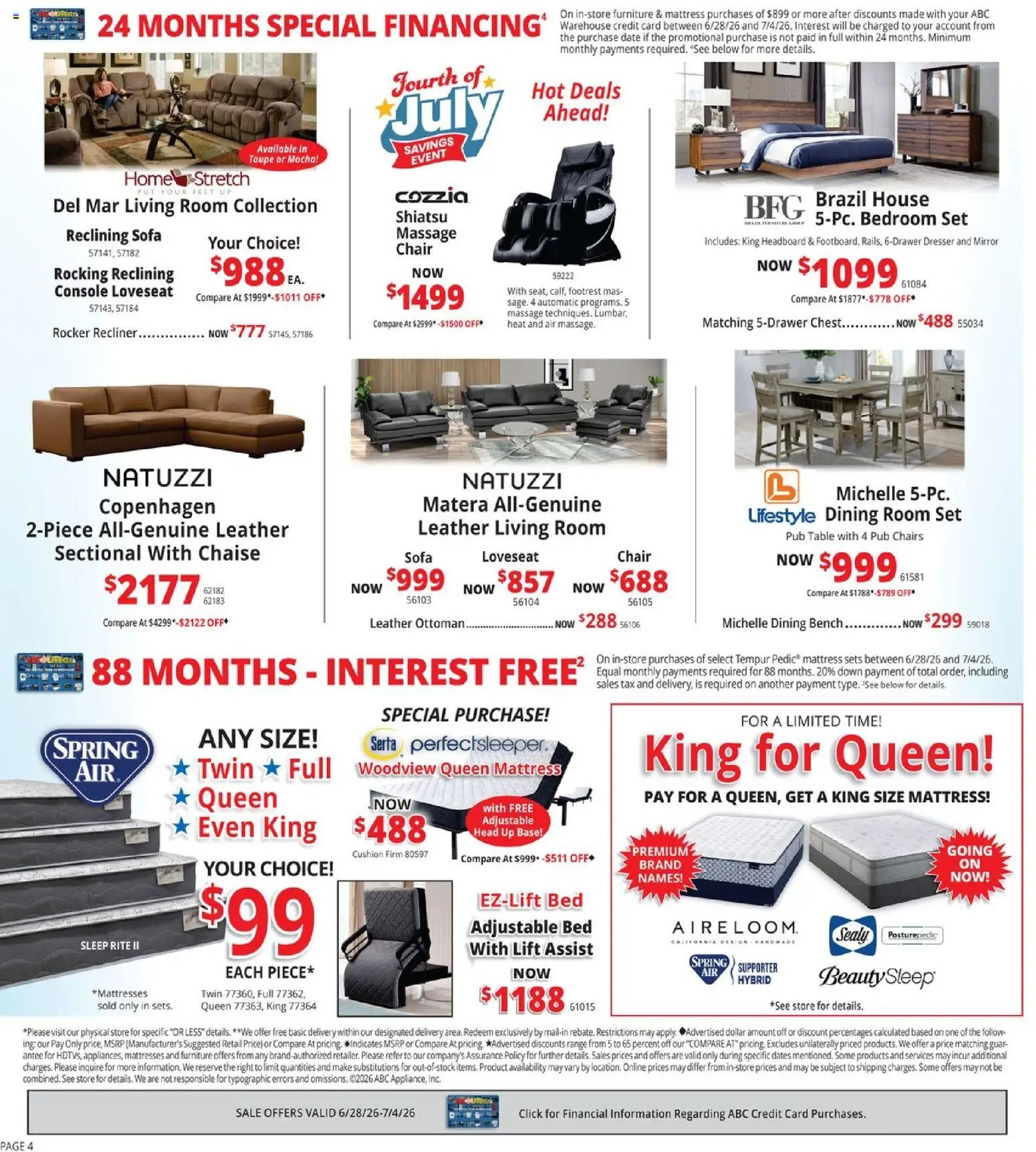 ABC Warehouse Weekly Ad